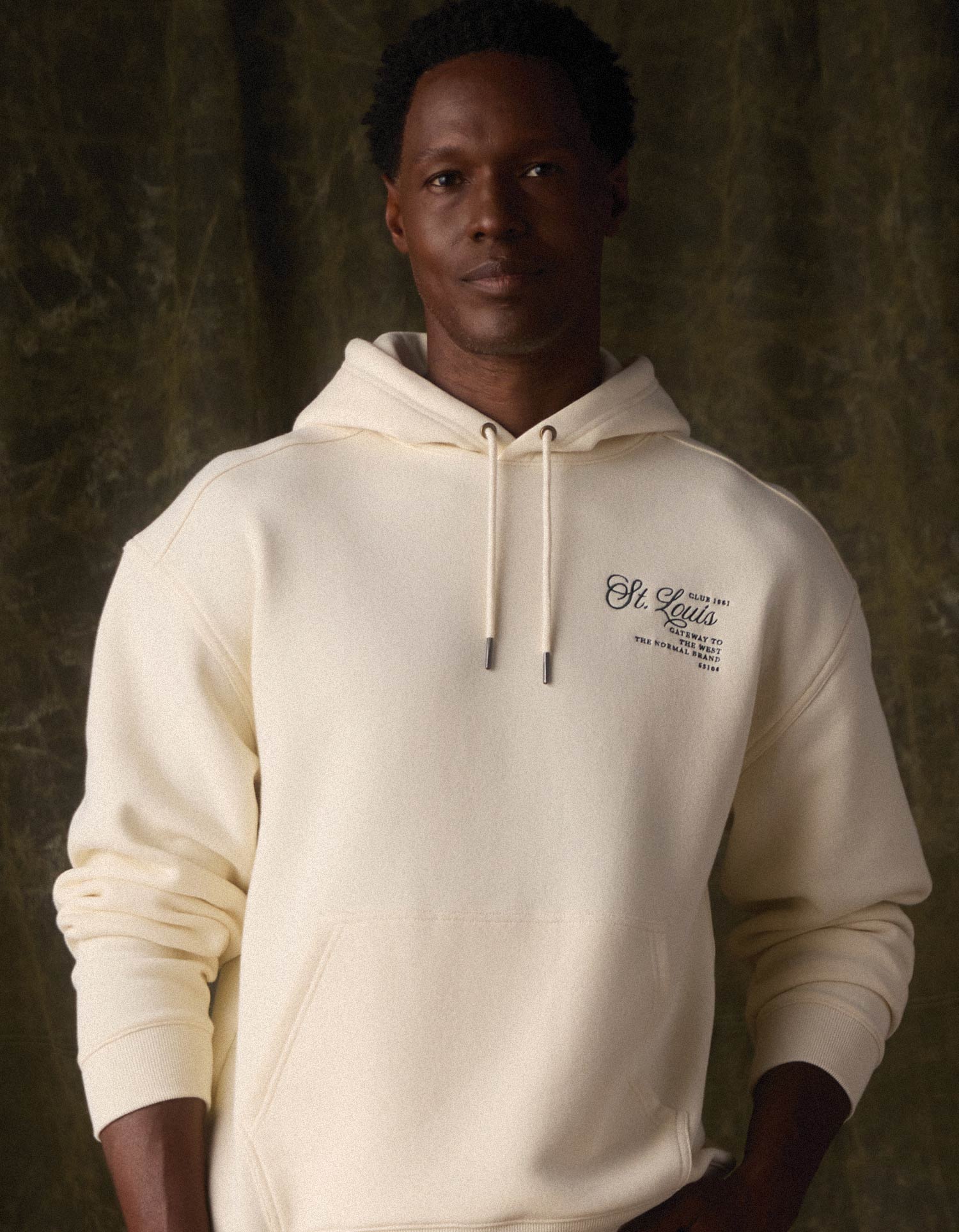 Normal Fleece Graphic Hoodie in Ivory - Image 2