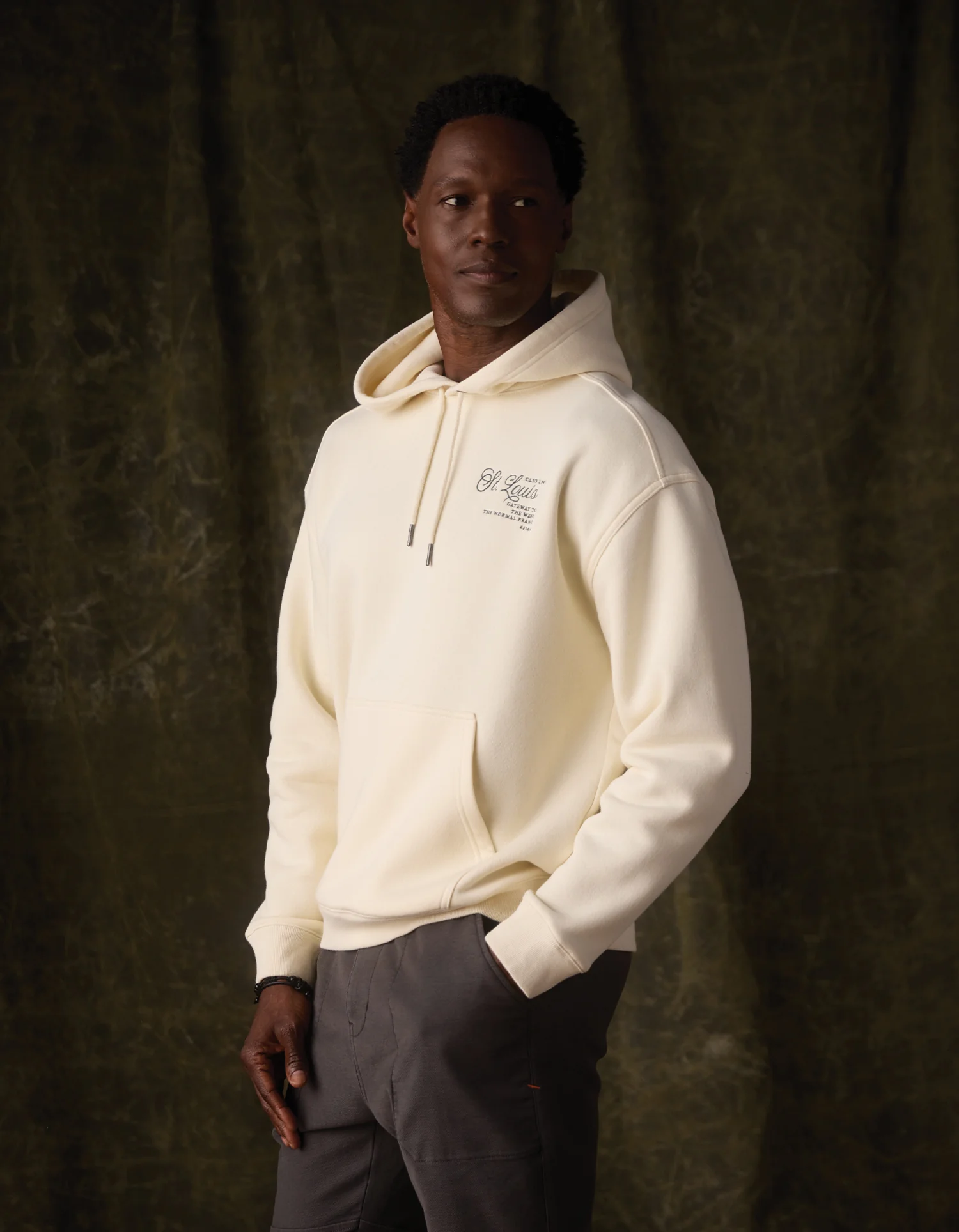 Normal Fleece Graphic Hoodie in Ivory - Image 4