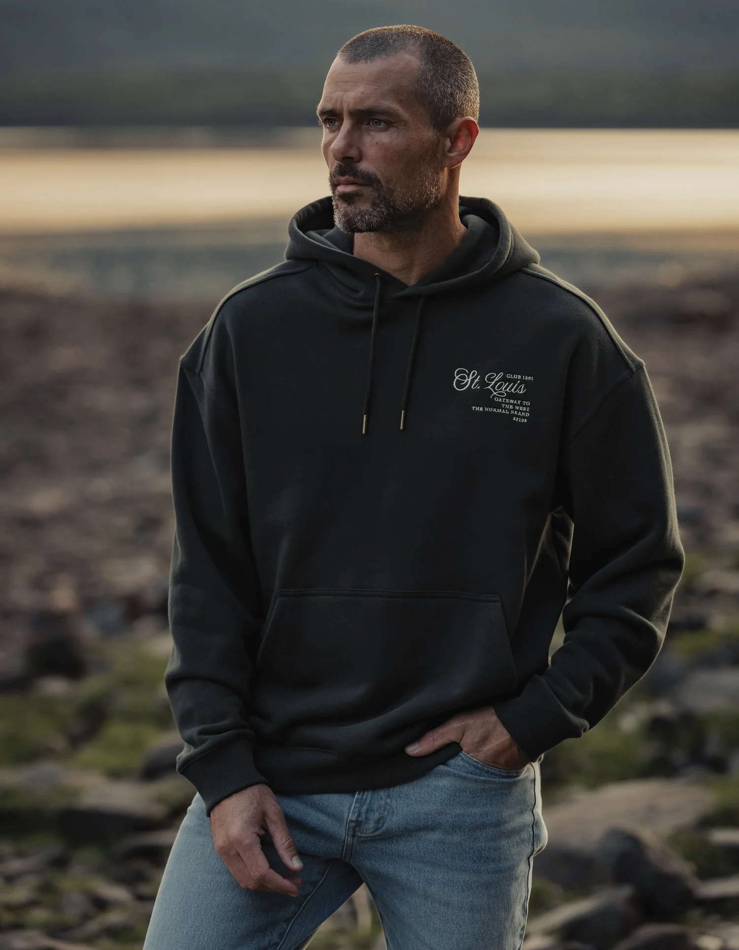 Normal Fleece Graphic Hoodie in Varsity Green - Image 2