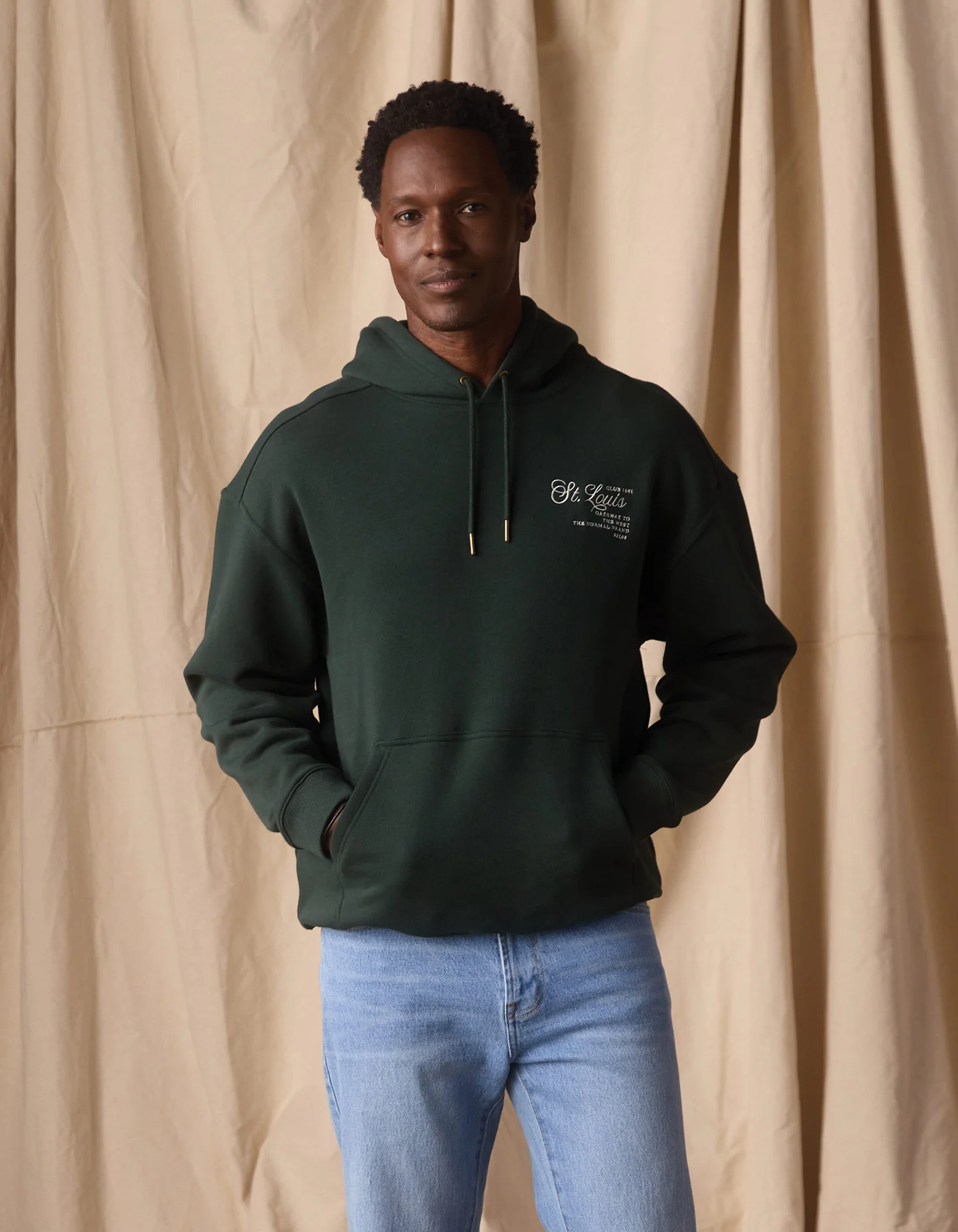 Normal Fleece Graphic Hoodie in Varsity Green - Image 4