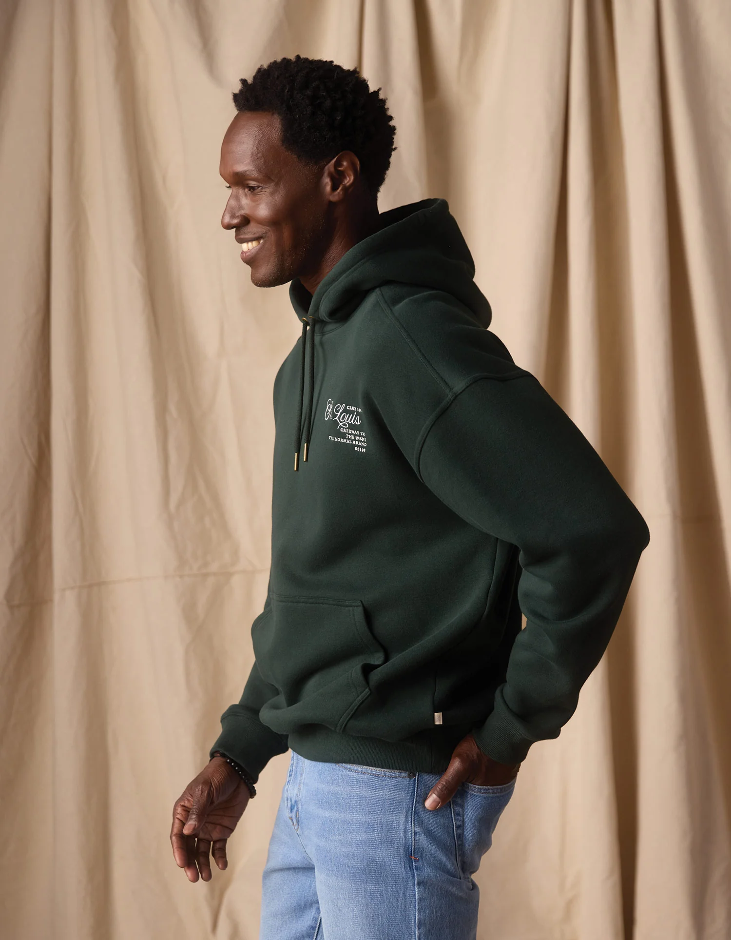 Normal Fleece Graphic Hoodie in Varsity Green - Image 5