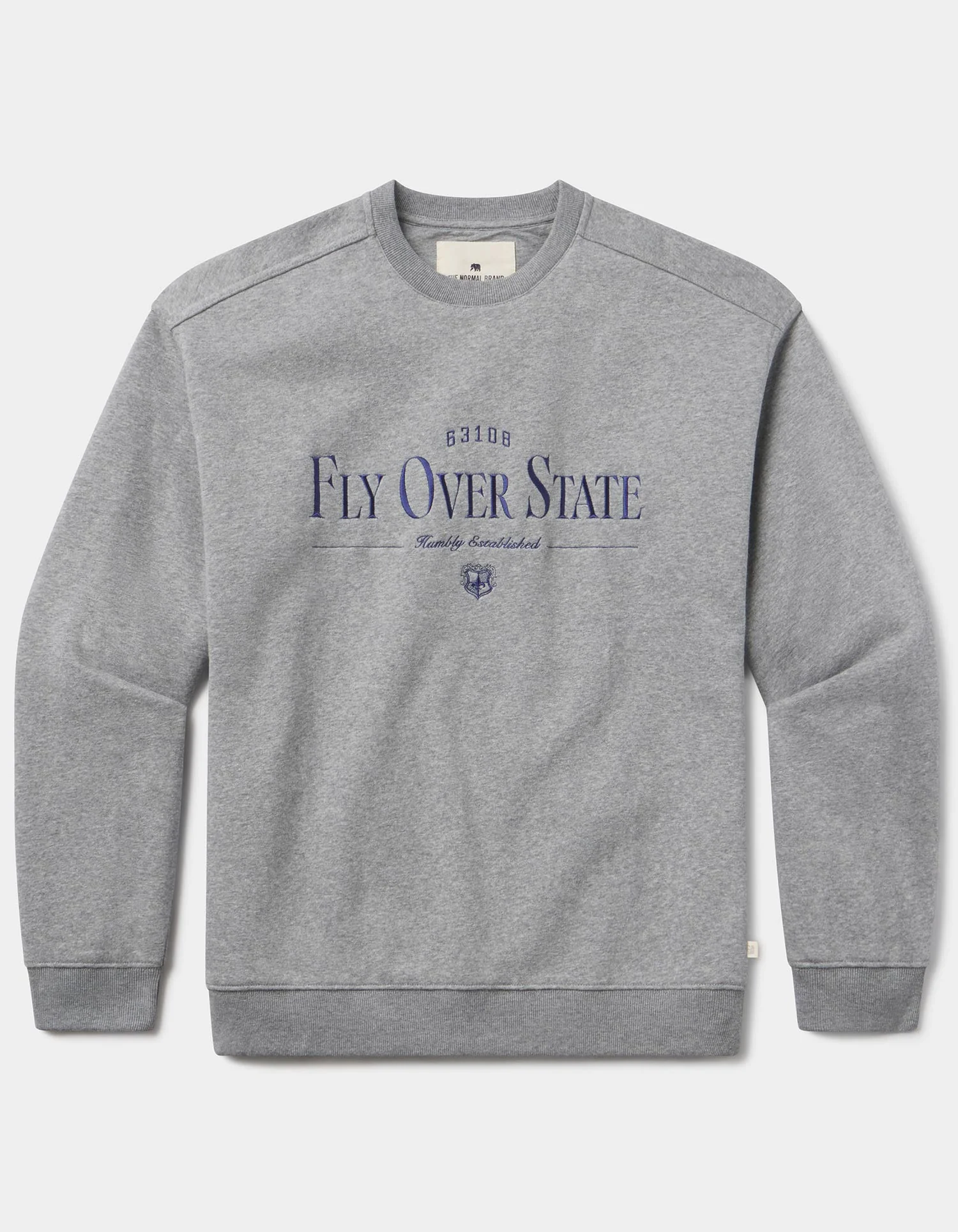 Normal Fleece Graphic Pullover in Heather Grey - Image 2