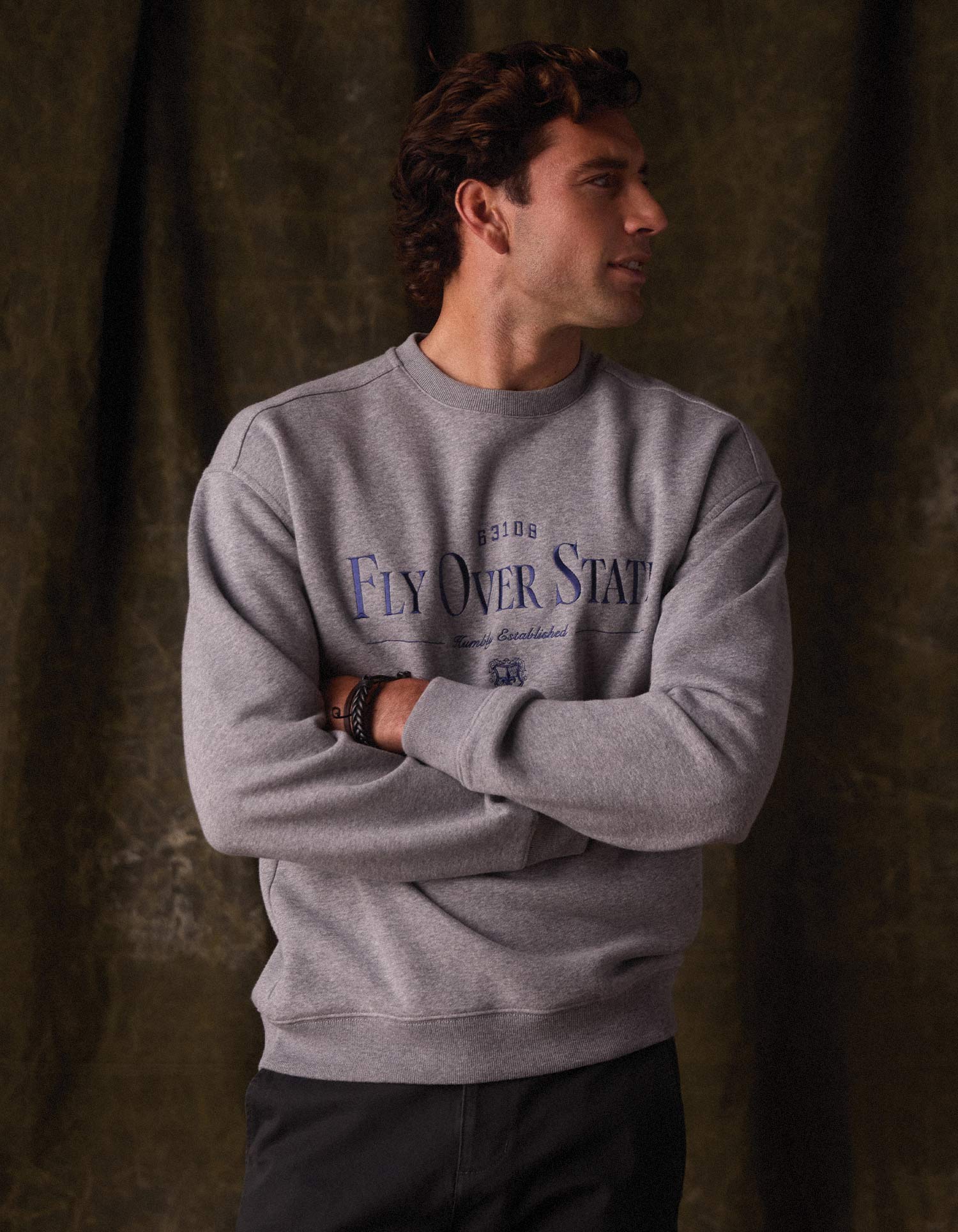 Normal Fleece Graphic Pullover in Heather Grey - Image 4