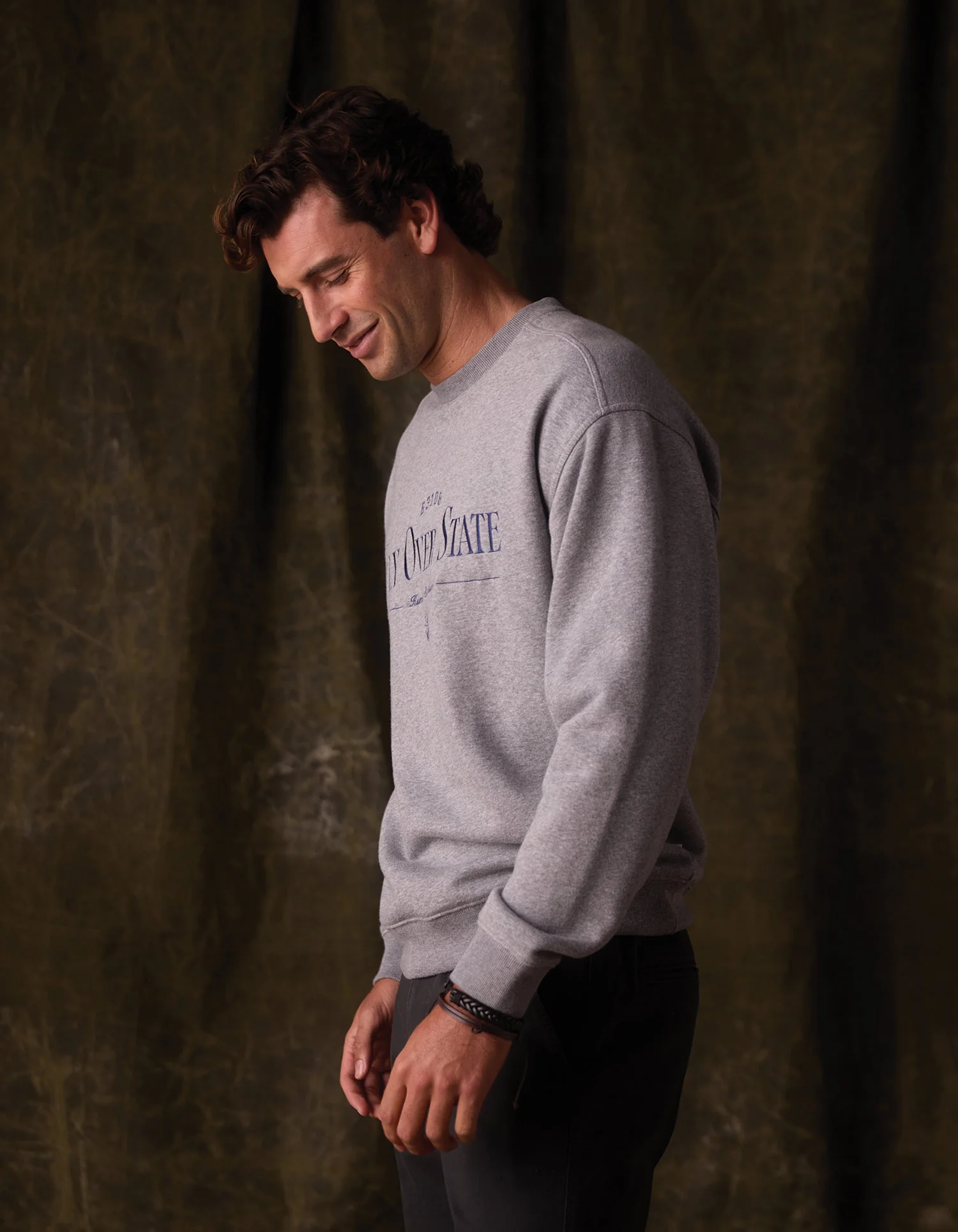 Normal Fleece Graphic Pullover in Heather Grey - Image 5