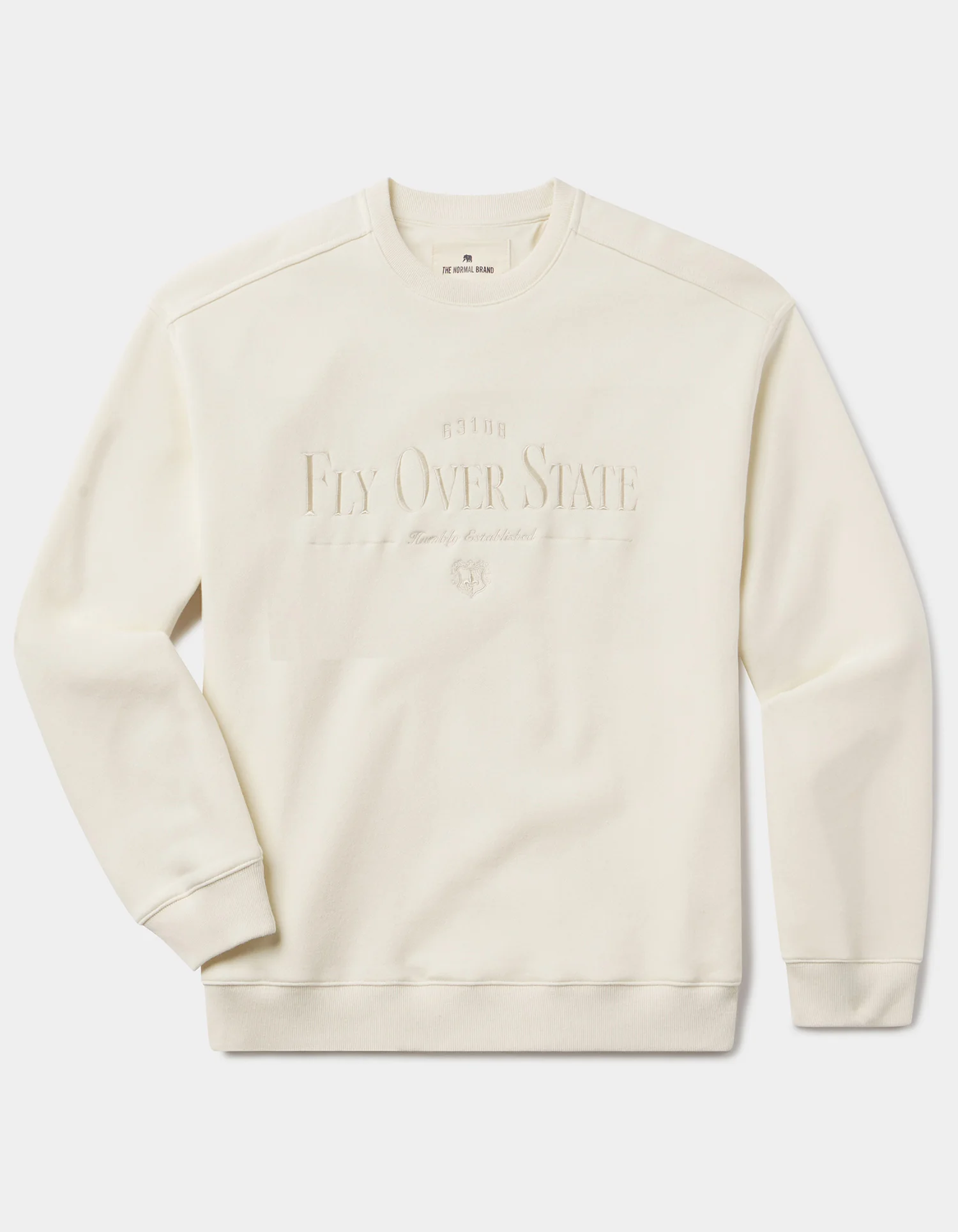 Normal Fleece Graphic Pullover in Ivory - Image 2