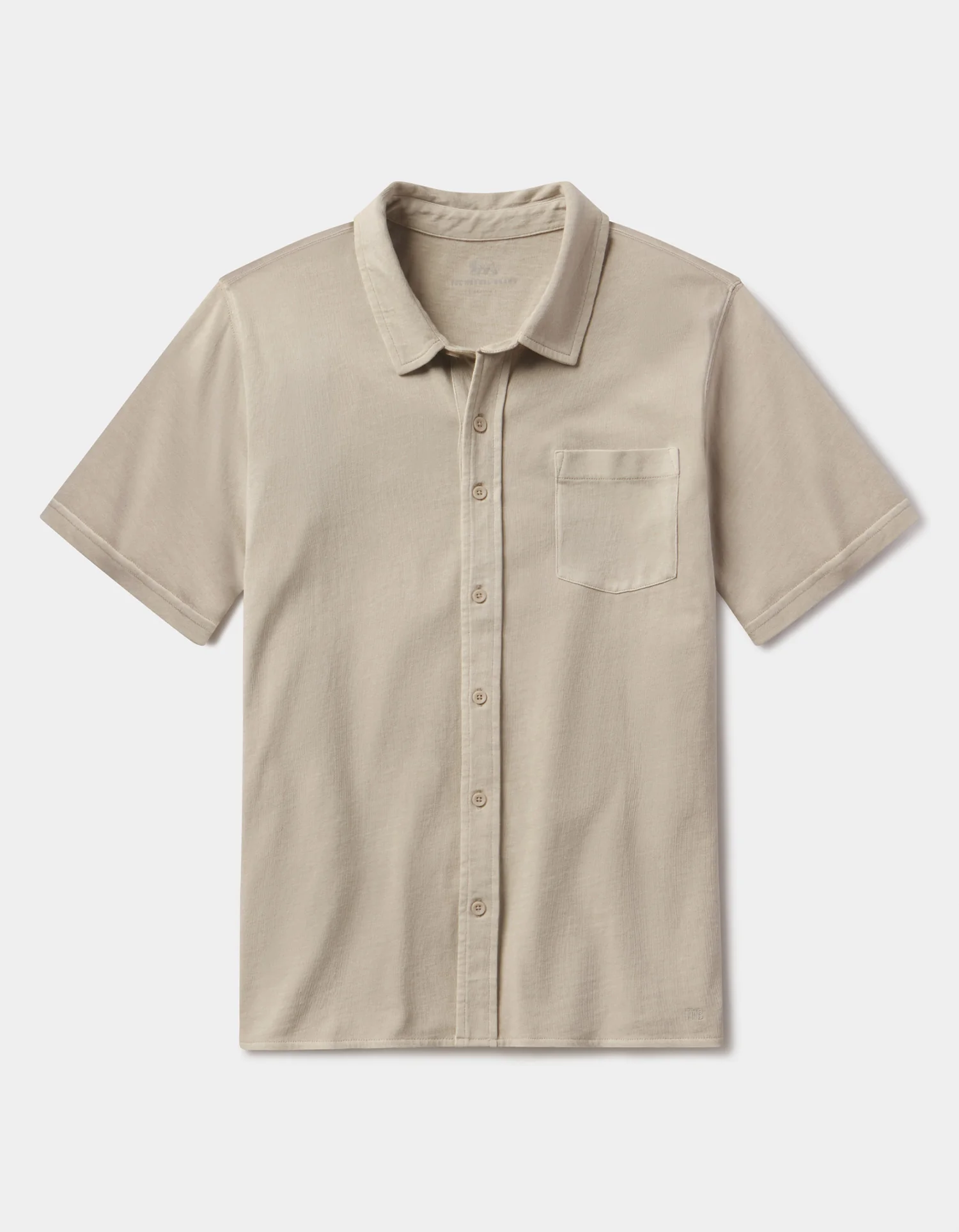 Normal Jersey Button Up in Pumice - Image 2