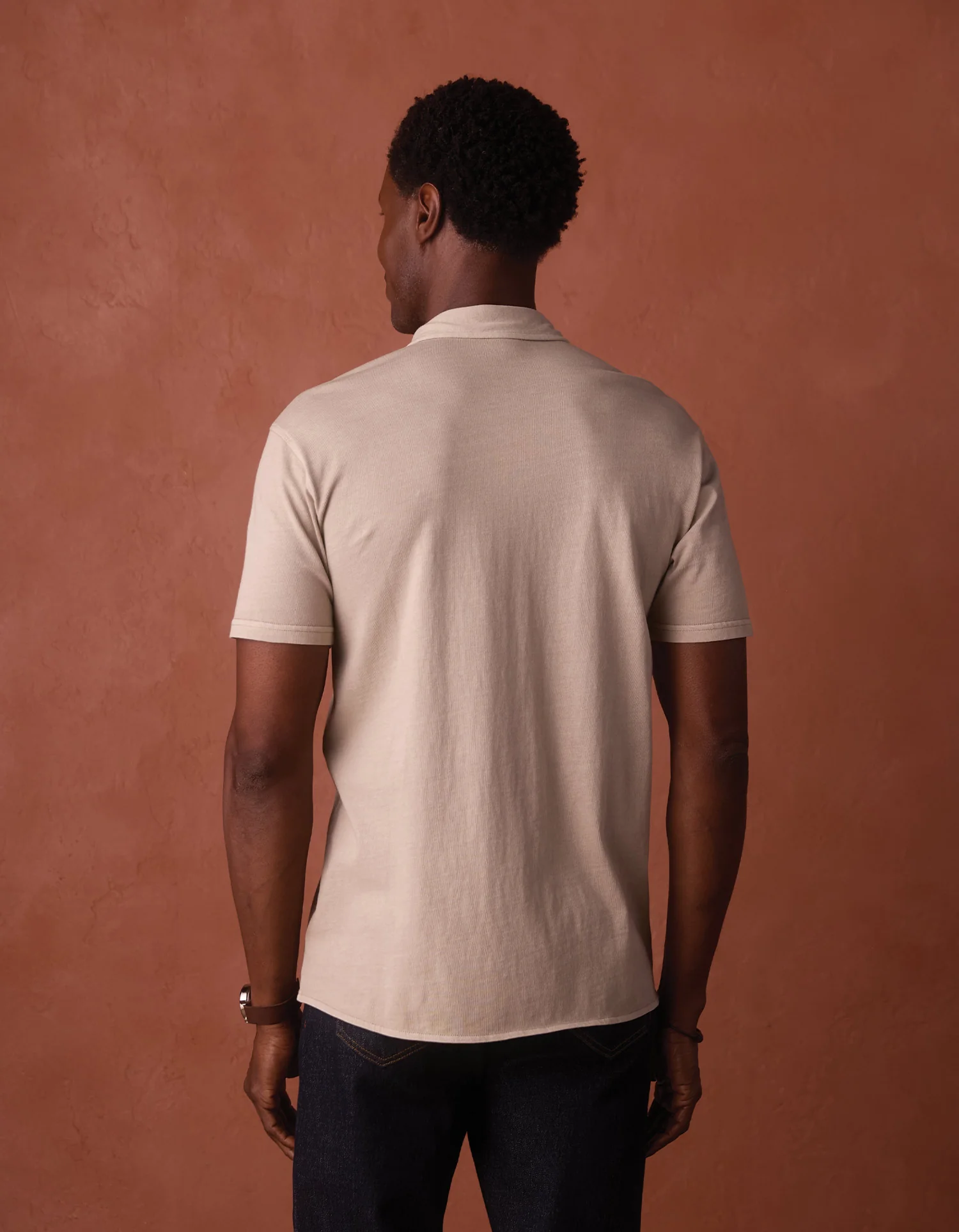 Normal Jersey Button Up in Pumice - Image 6