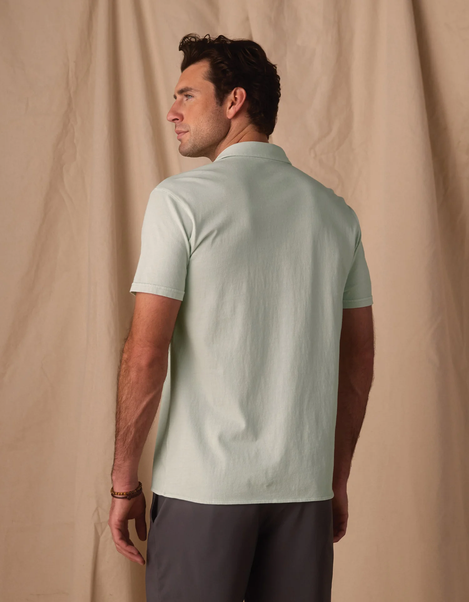 Normal Jersey Button Up in Sea Glass - Image 7
