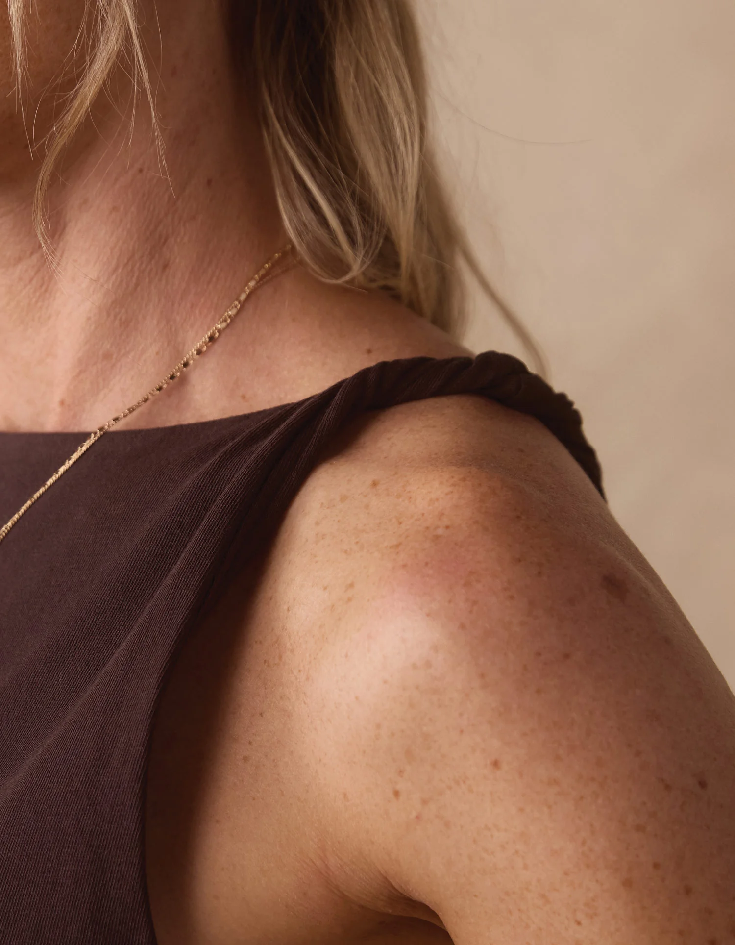 Normal Jersey Draped Tank in Umber - Image 6