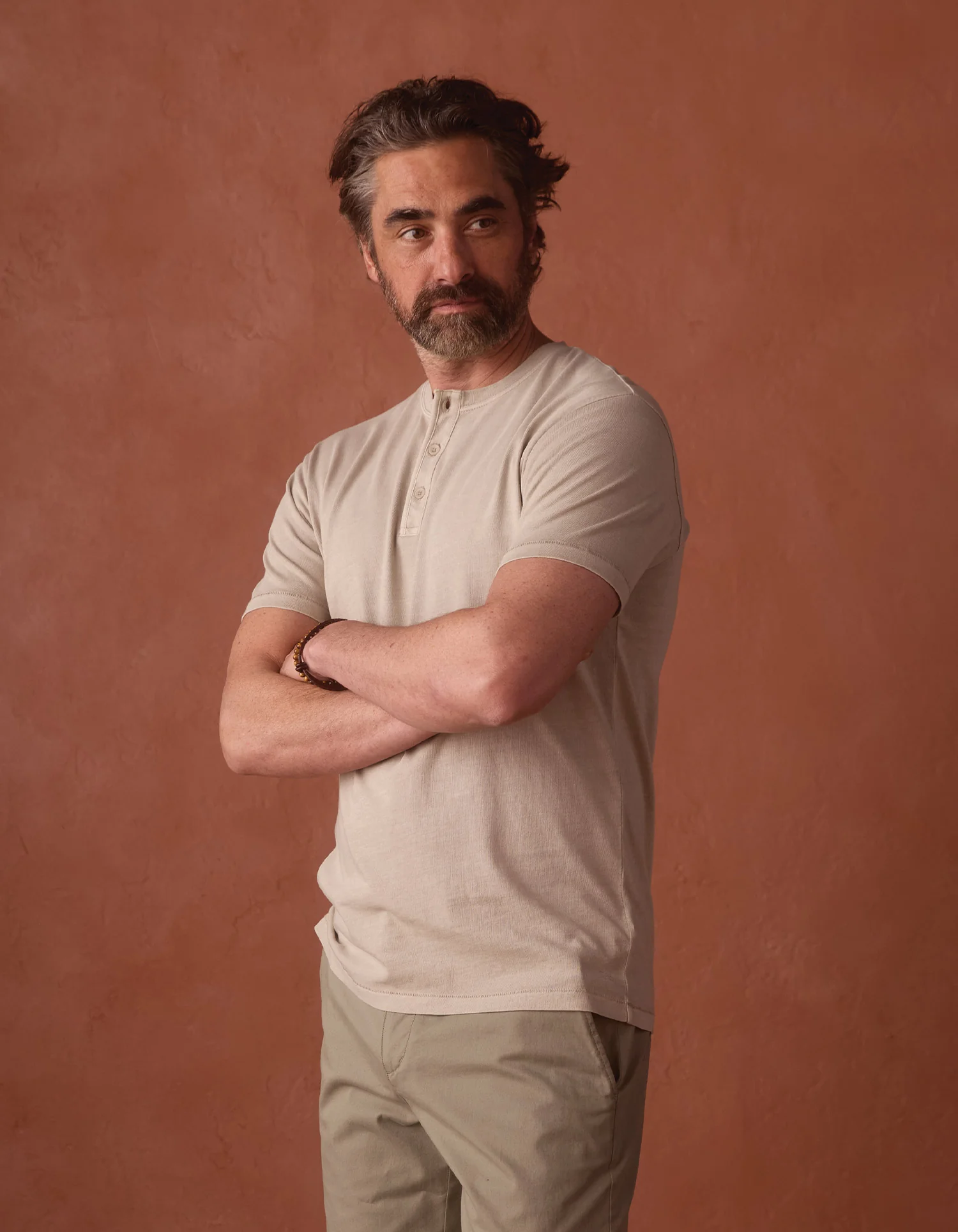 Normal Jersey Henley in Pumice - Image 4