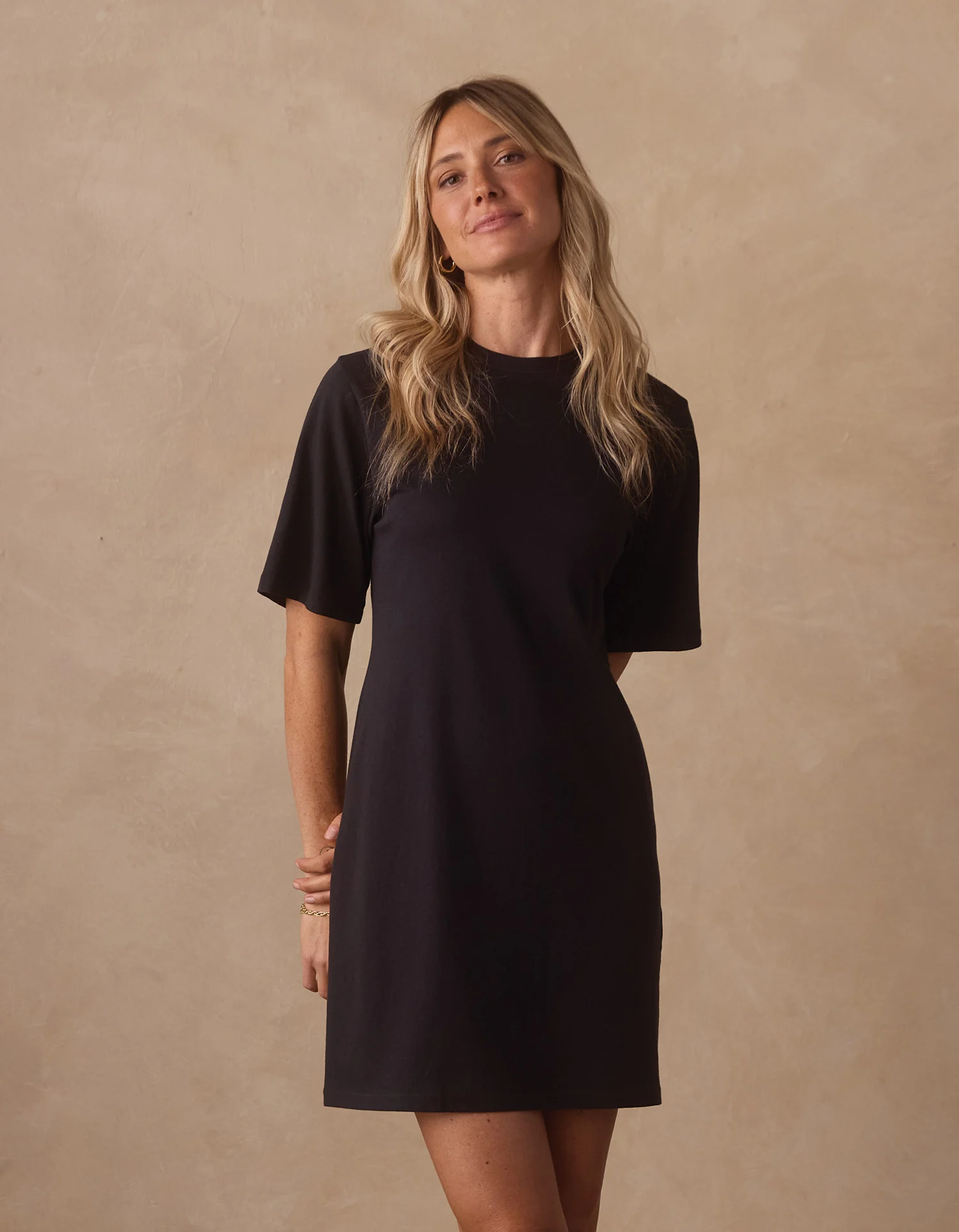 Normal Jersey T-Shirt Dress in Washed Black - Image 5