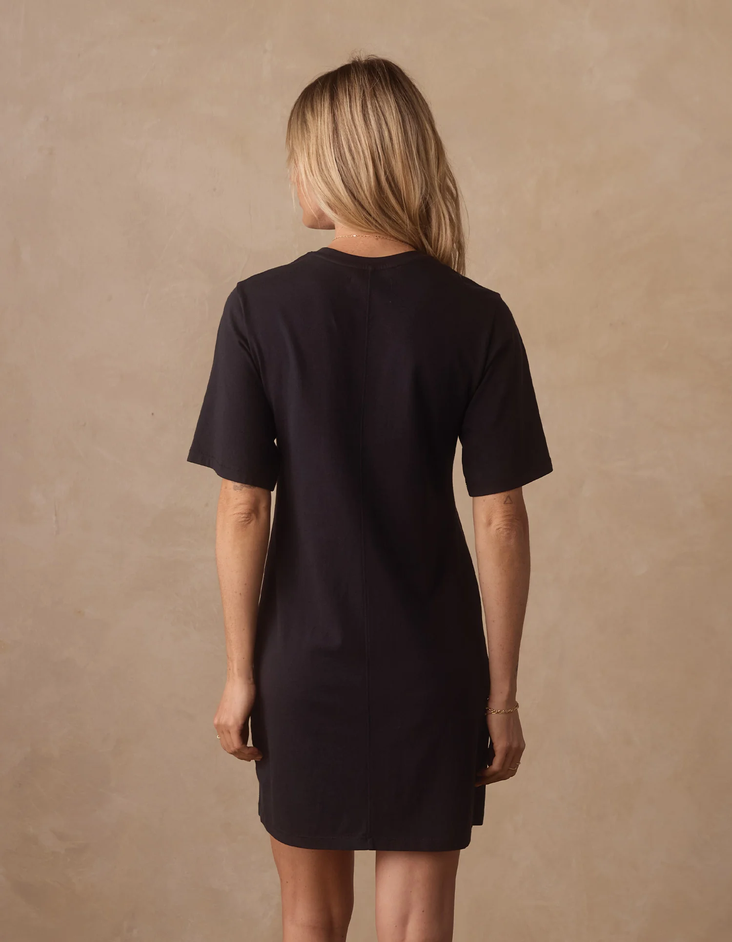 Normal Jersey T-Shirt Dress in Washed Black - Image 7