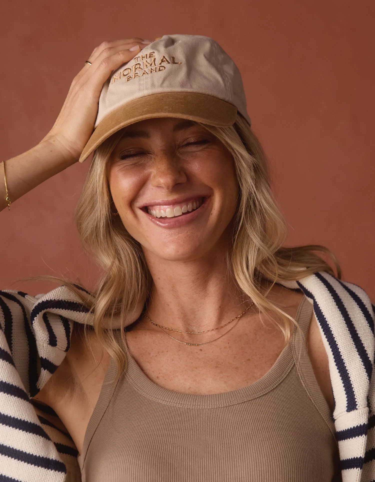 Normal Twill Hat in Khaki/Russet - Image 2