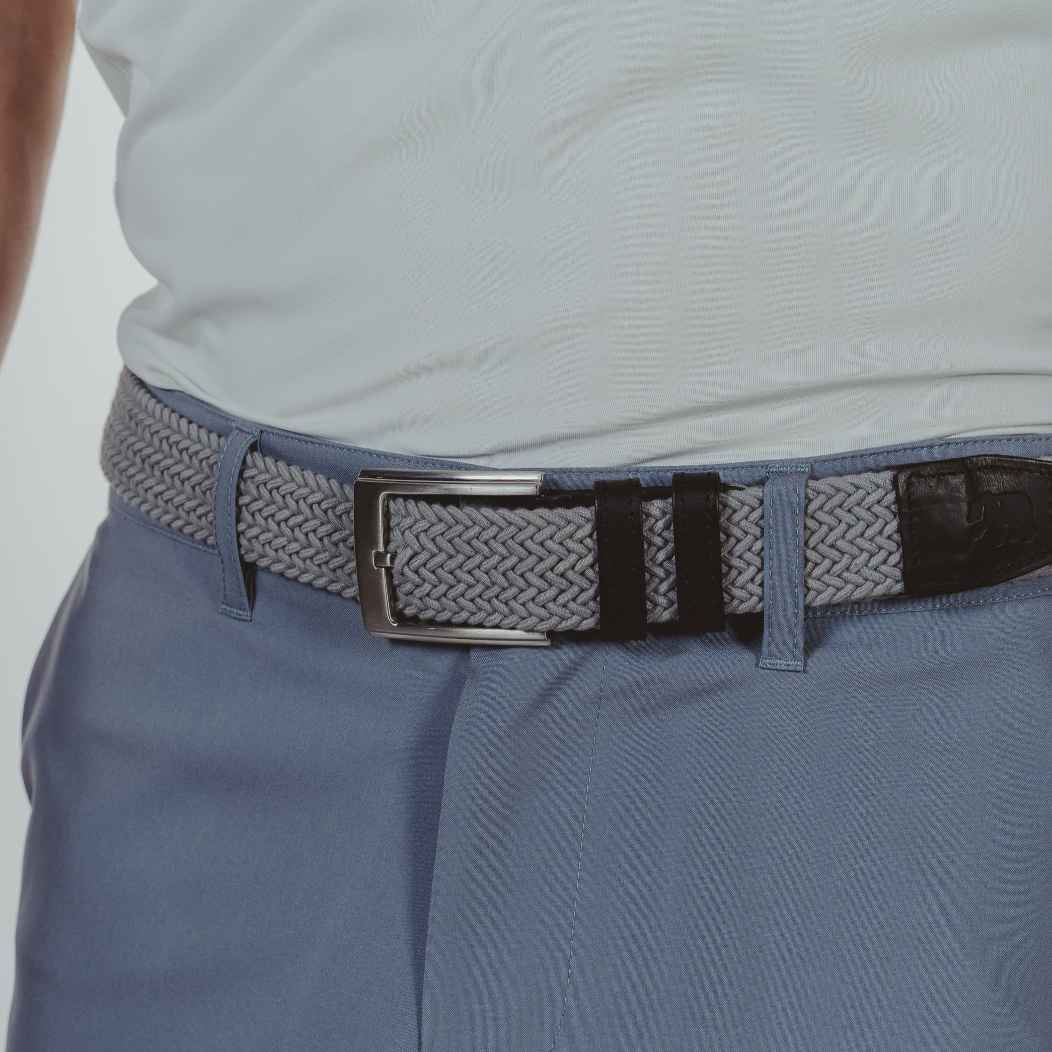 Performance Braided Belt in Grey - Image 3