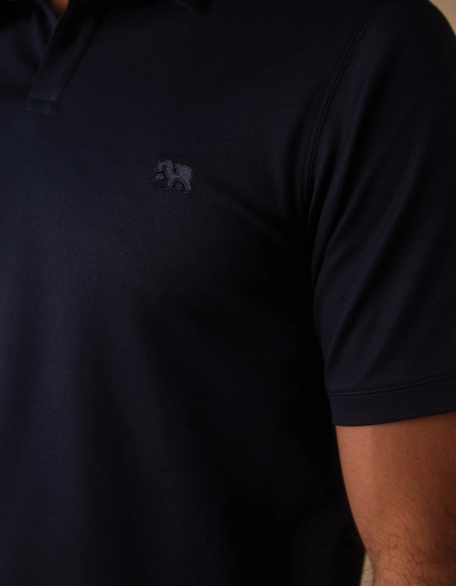 Performance Pique Polo in Navy - Image 4