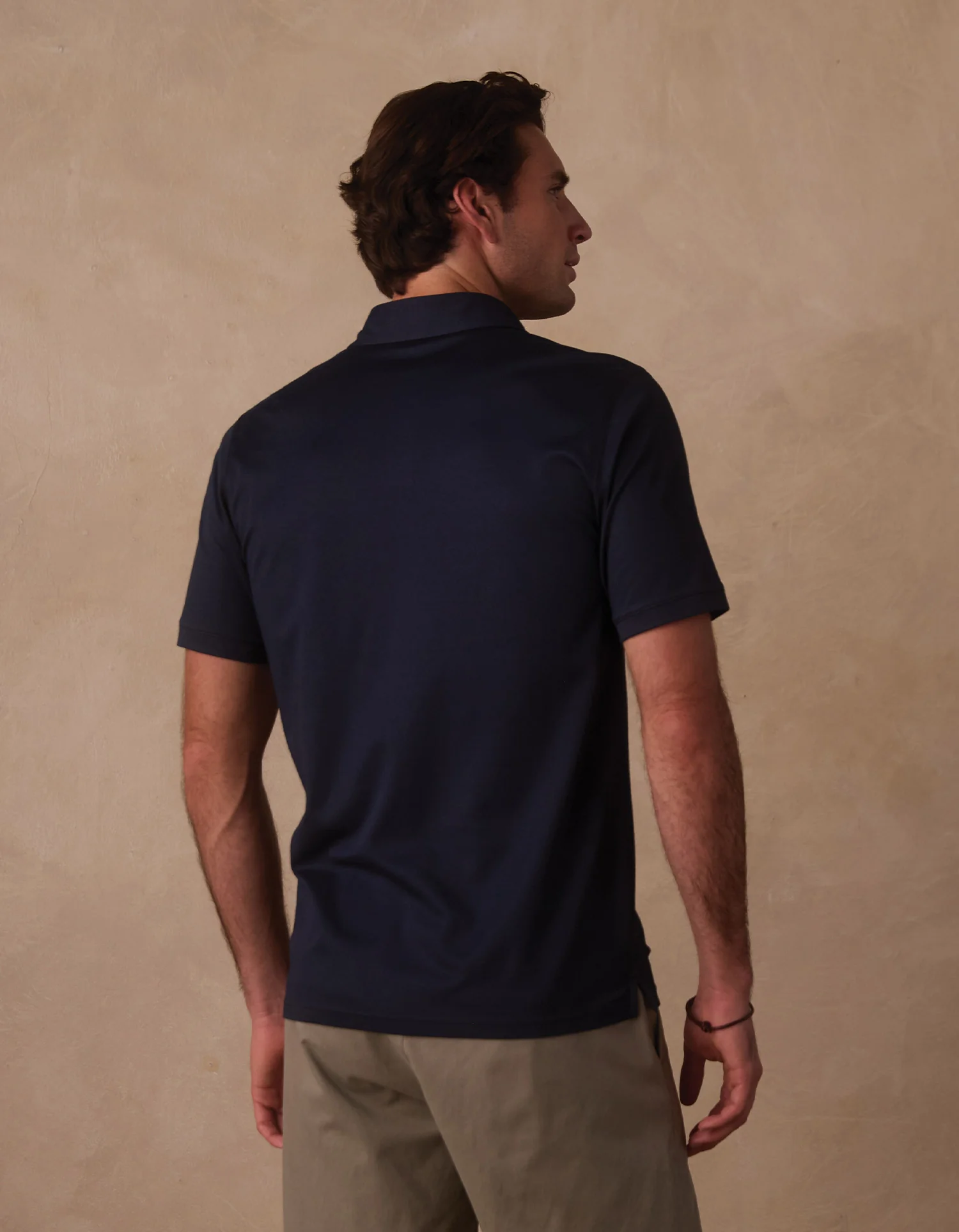 Performance Pique Polo in Navy - Image 6