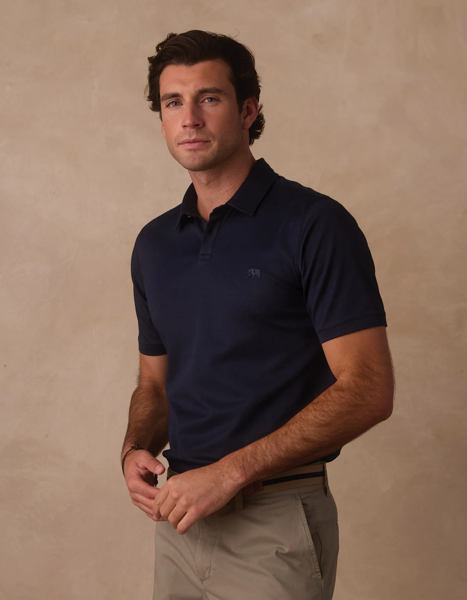 Performance Pique Polo in Navy - Image 7