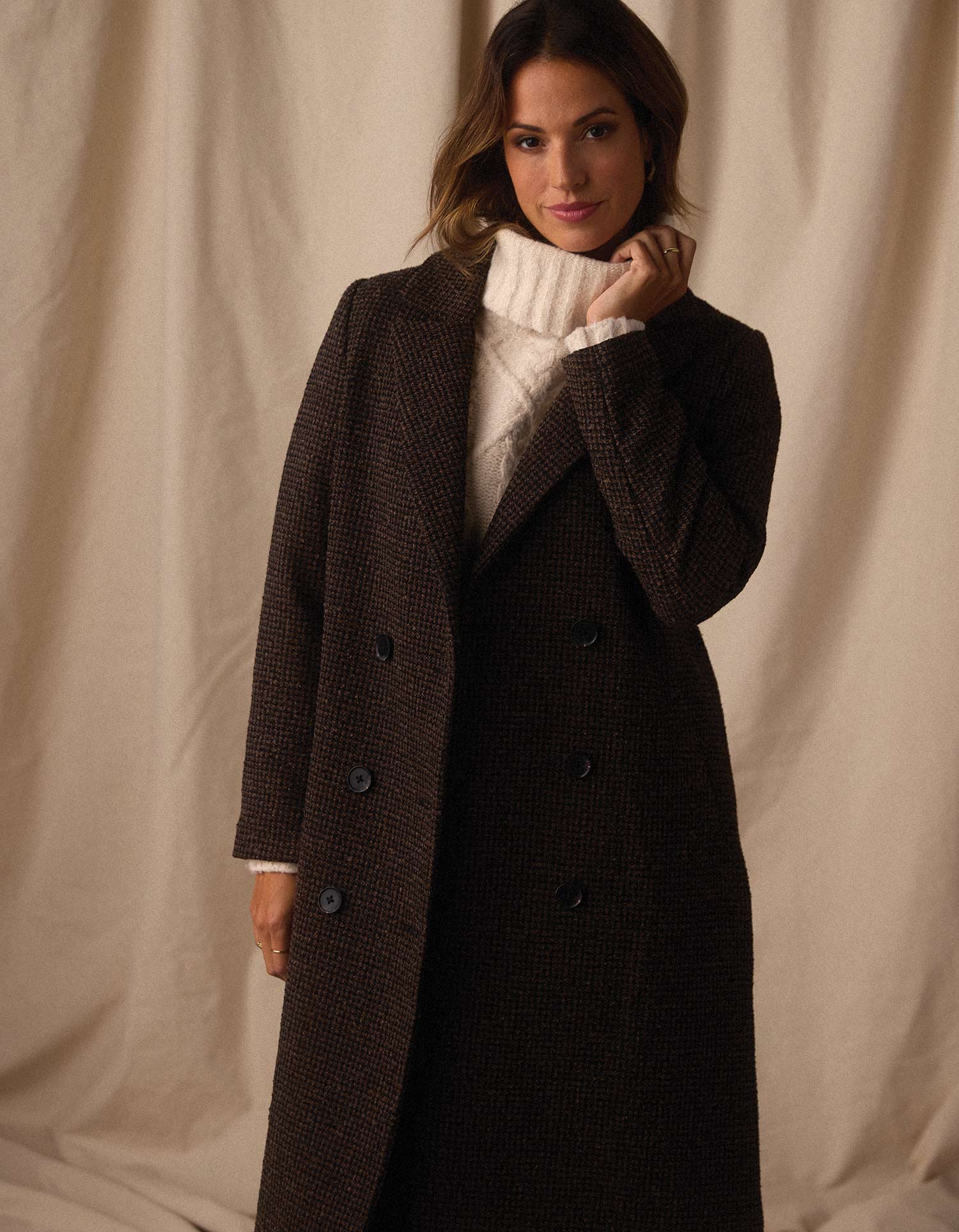 Pop Coat in Coffee Plaid - Image 2