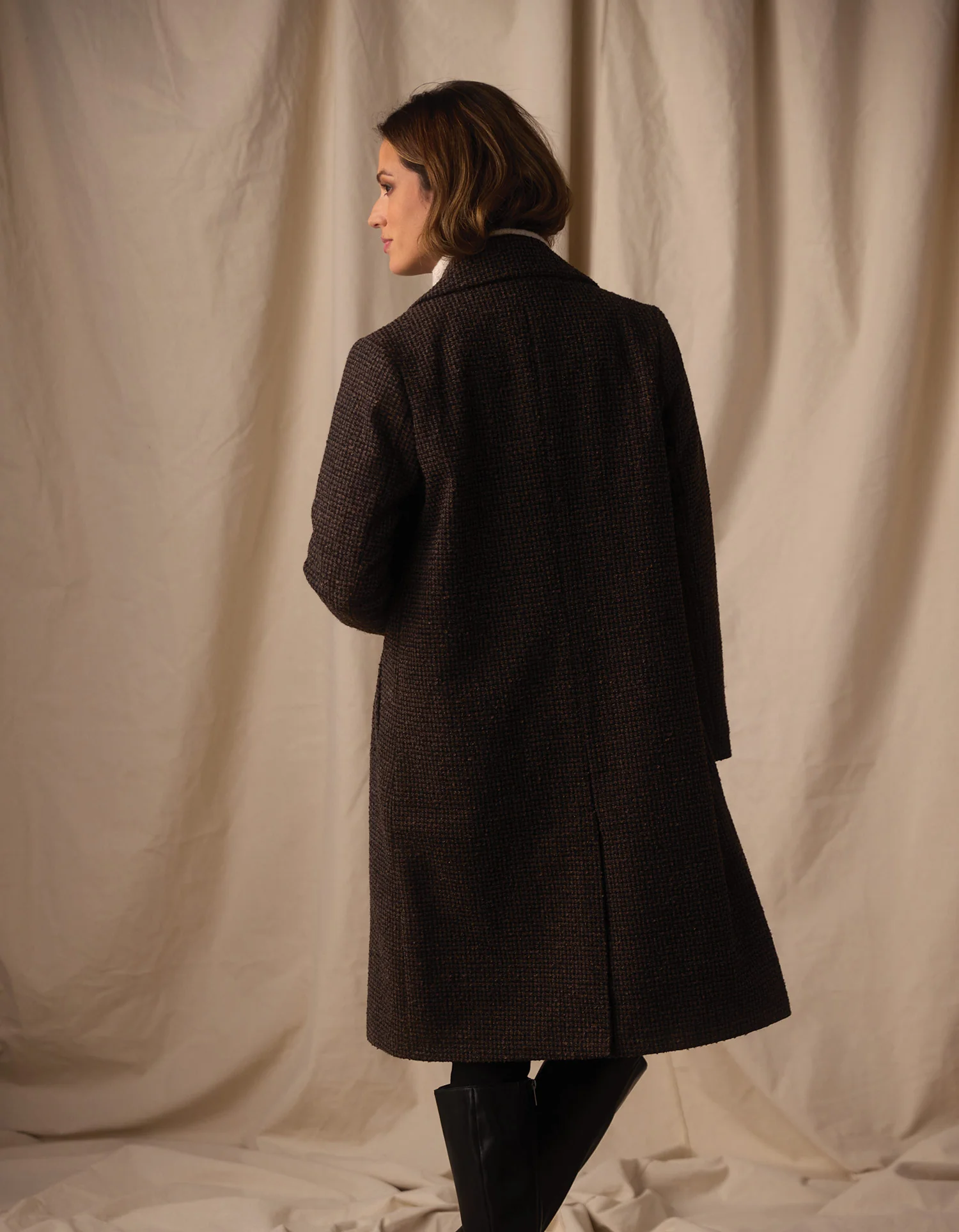 Pop Coat in Coffee Plaid - Image 5