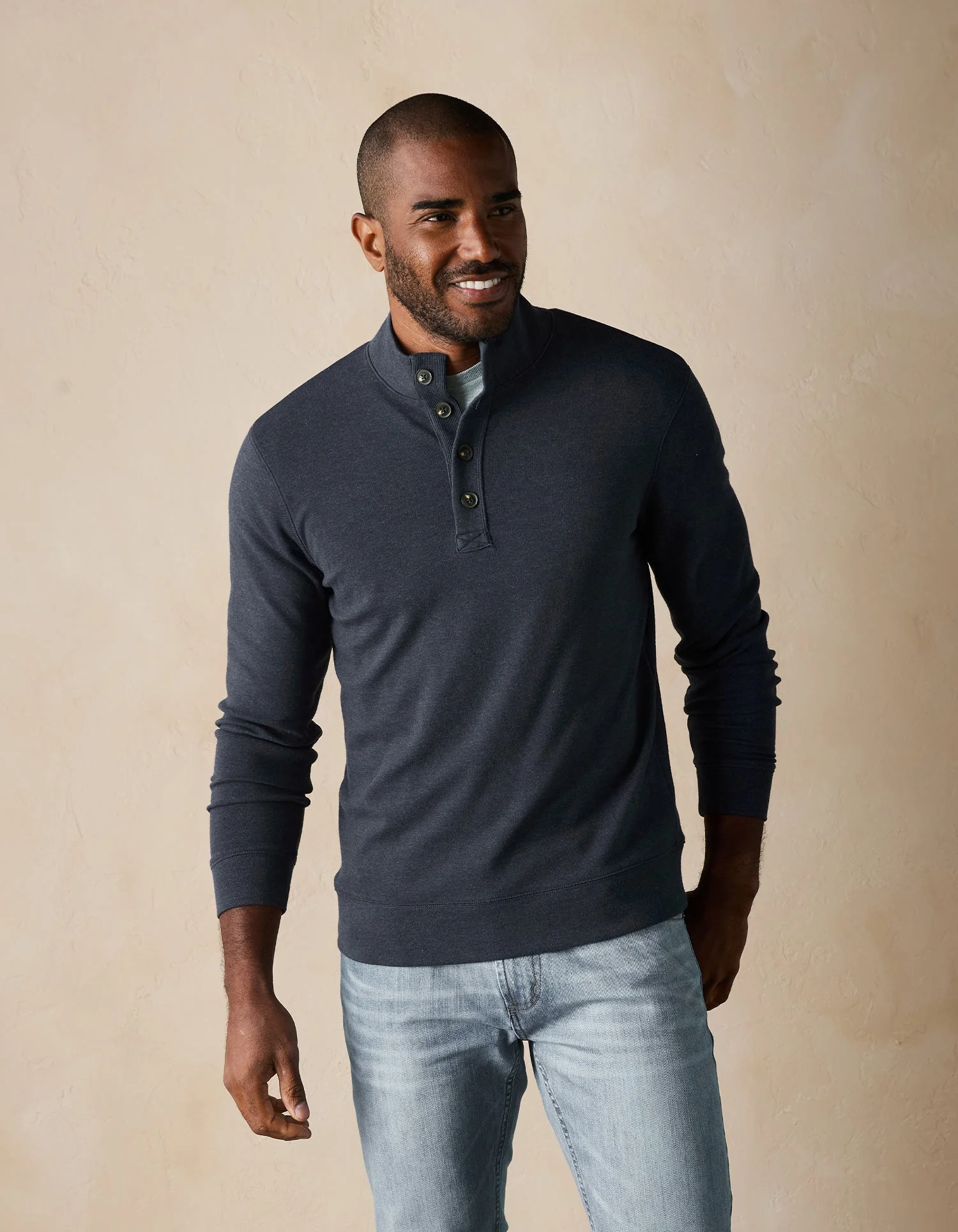 Puremeso Button Popover in Navy - Image 2