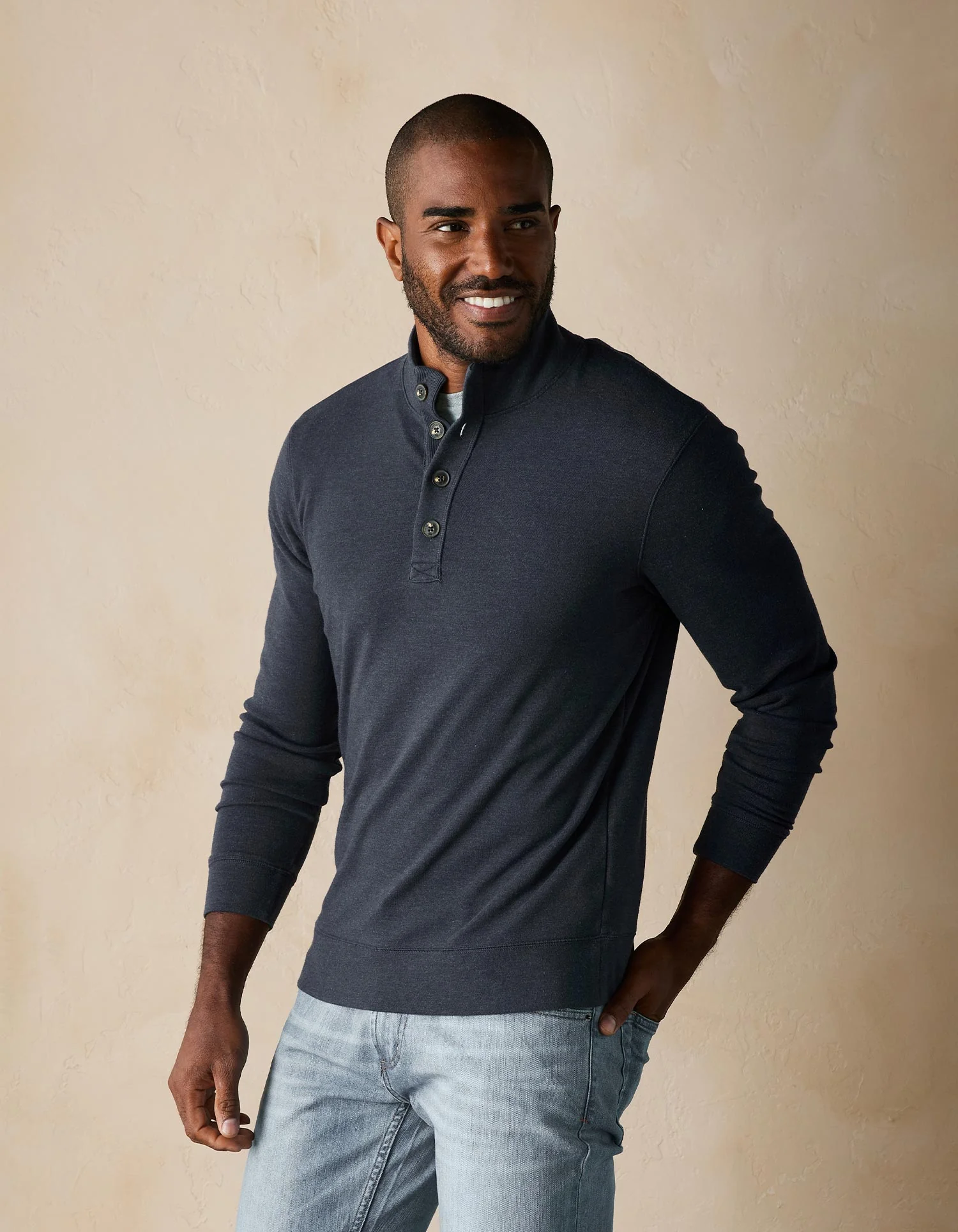 Puremeso Button Popover in Navy - Image 3