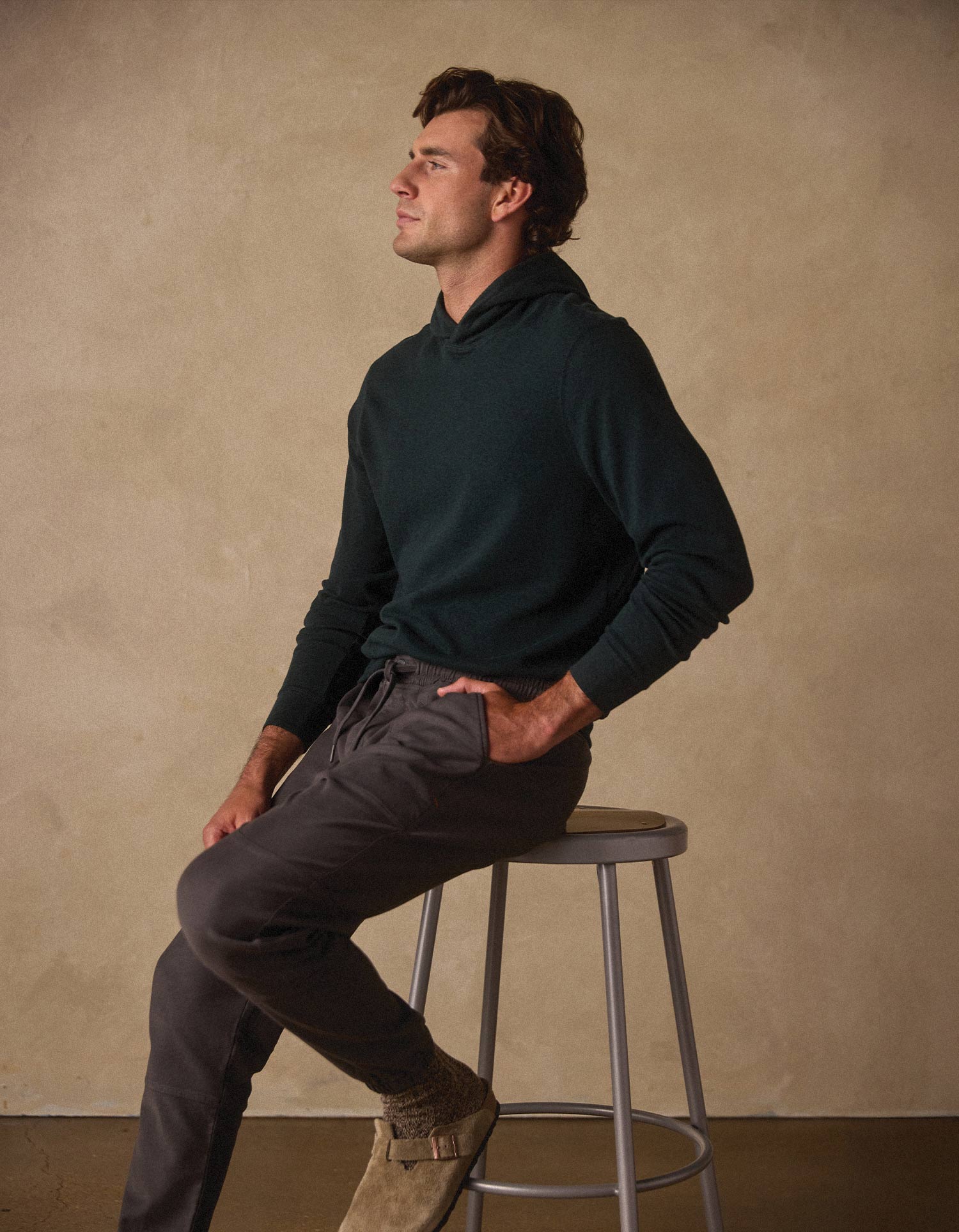 Puremeso Essential Hoodie in Emerald - Image 3