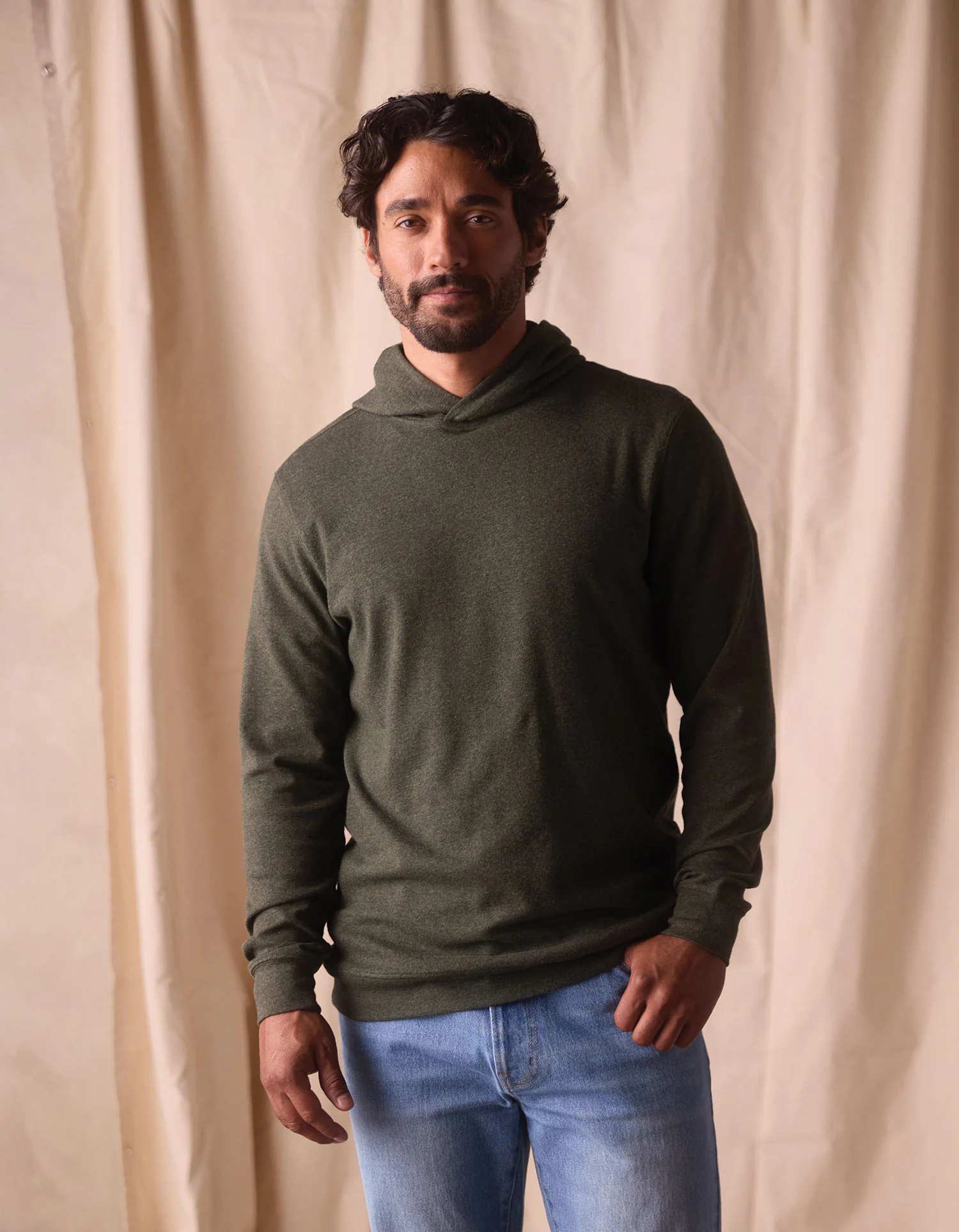 Puremeso Essential Hoodie in Olive - Image 4