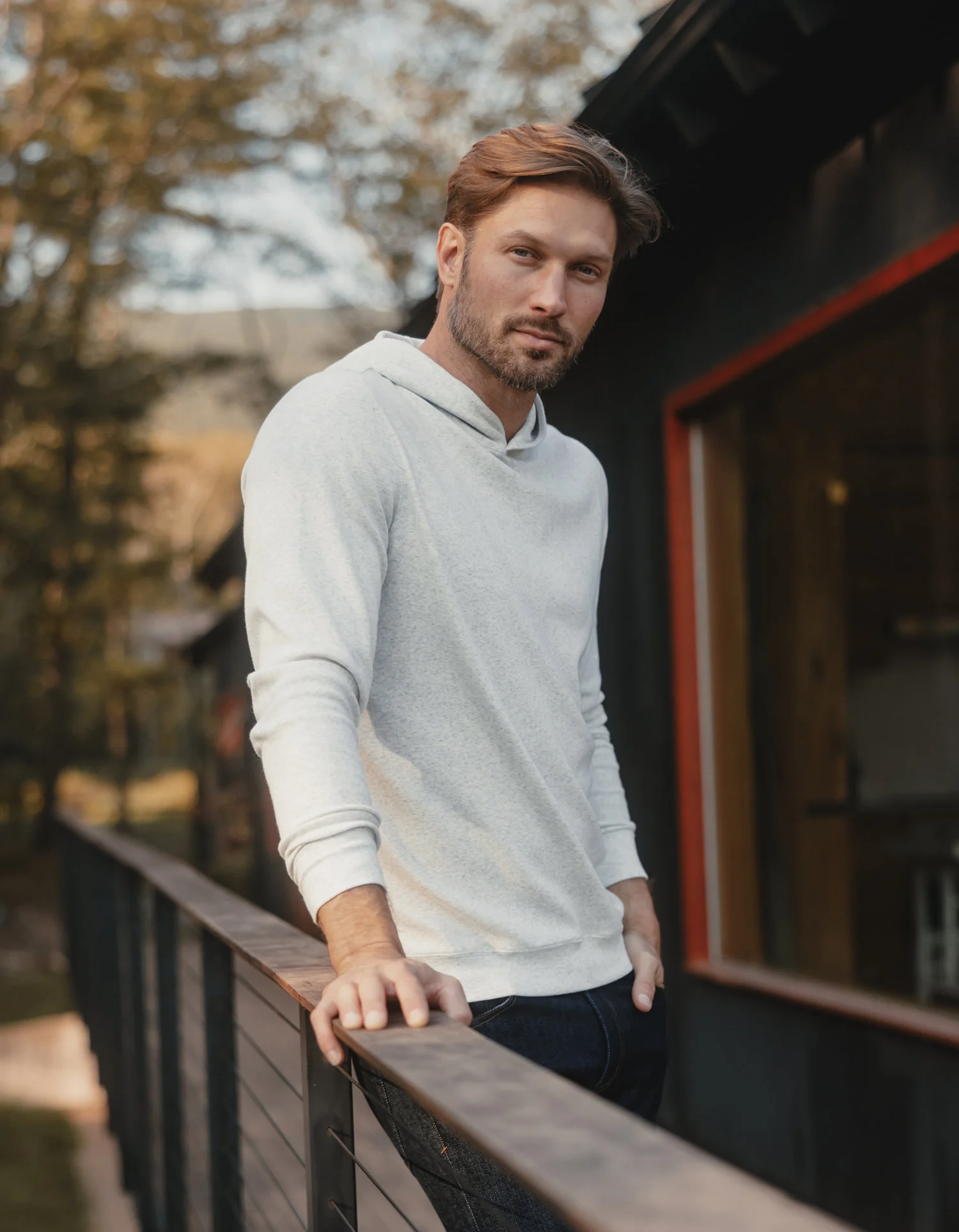 Puremeso Essential Hoodie in Stone - Image 3