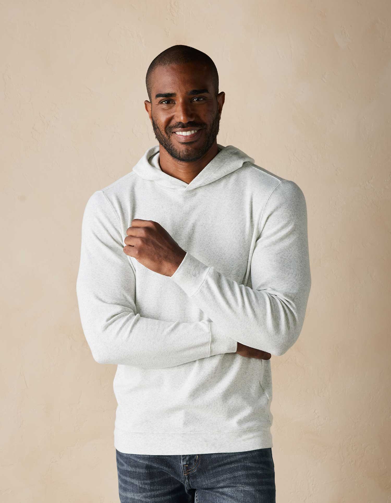 Puremeso Essential Hoodie in Stone - Image 5