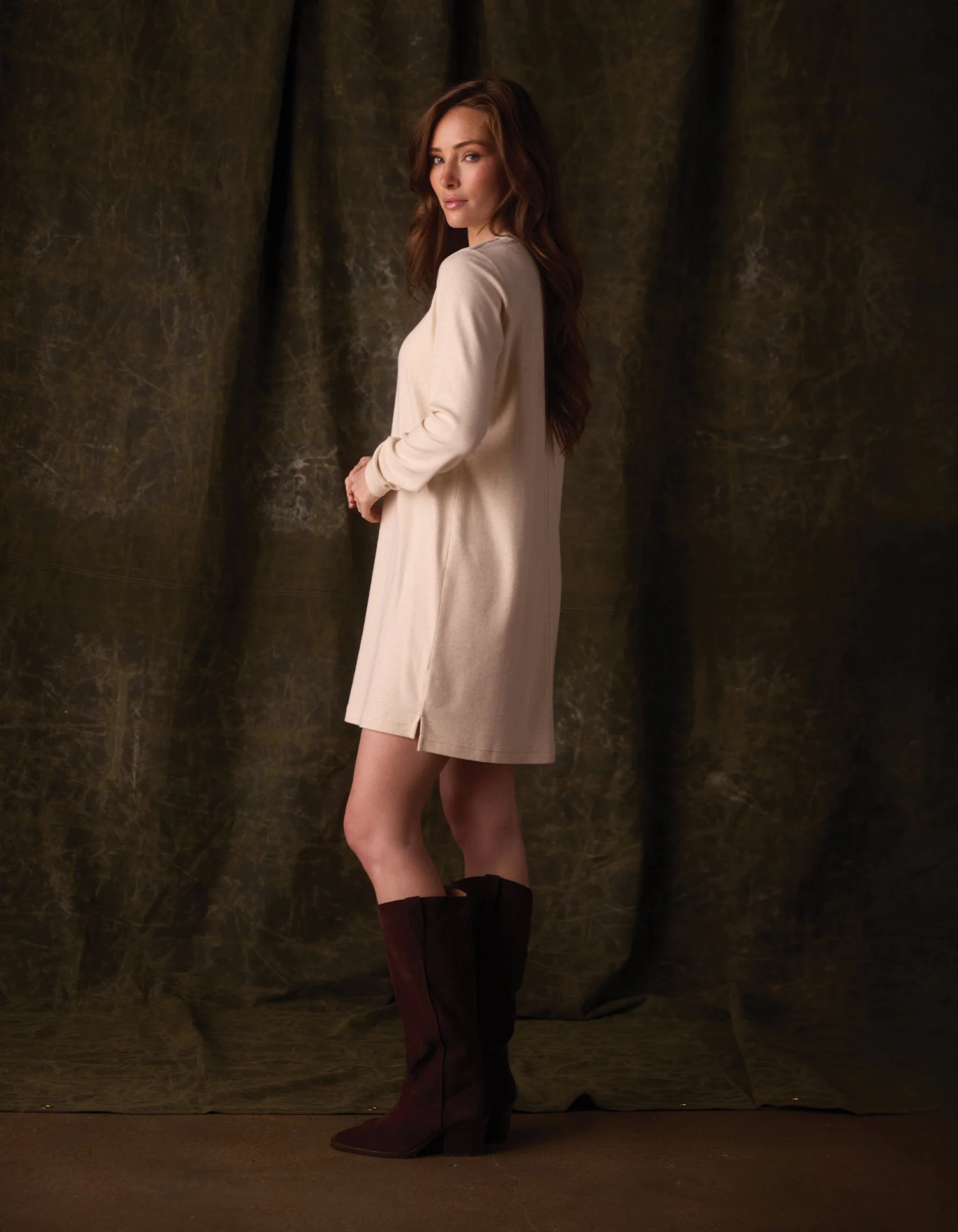 Puremeso Everyday Dress in Fossil - Image 4