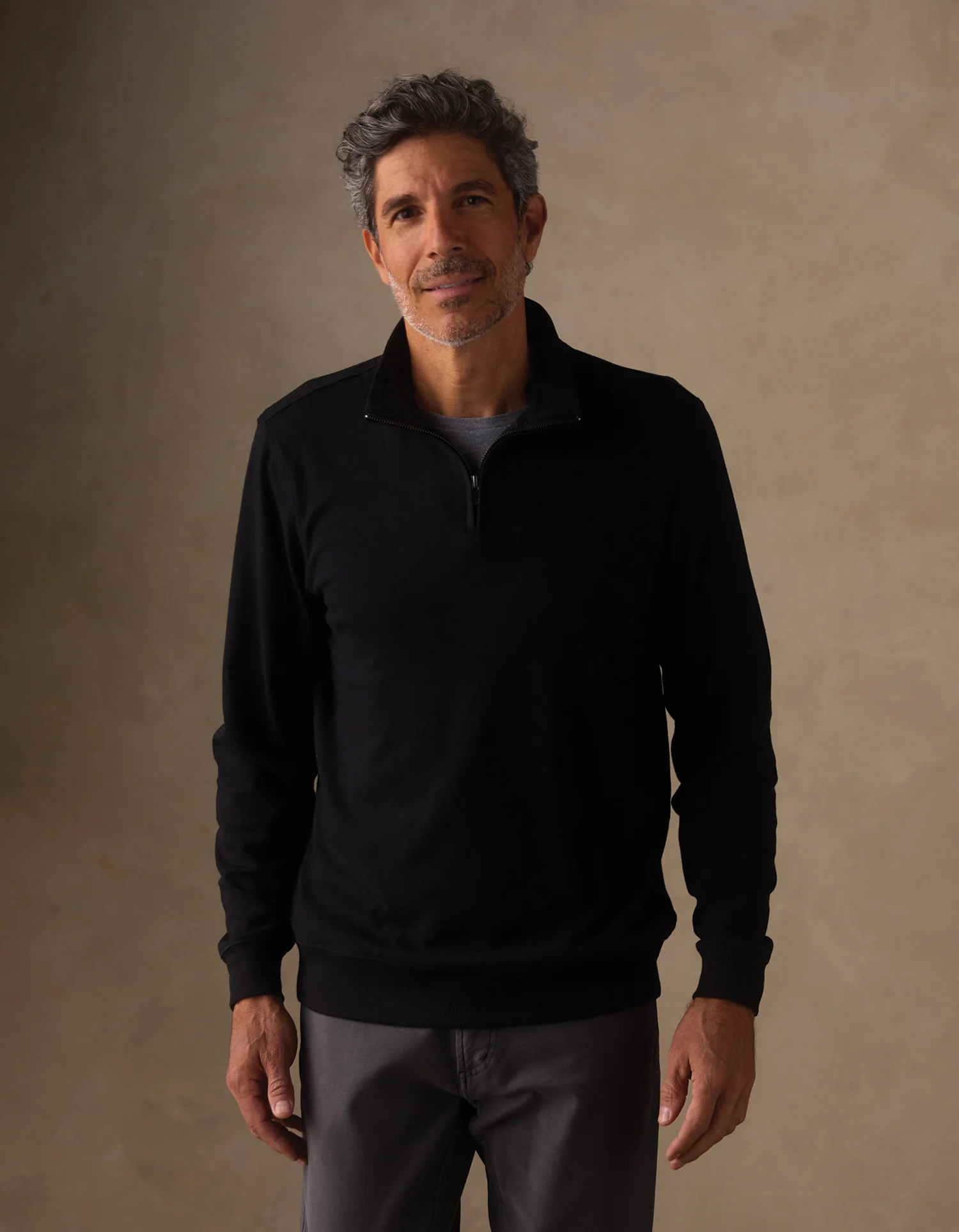 Puremeso Weekend Quarter Zip in Black - Image 4