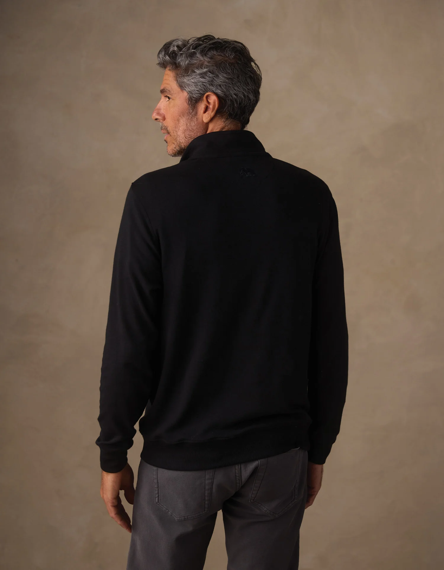 Puremeso Weekend Quarter Zip in Black - Image 6