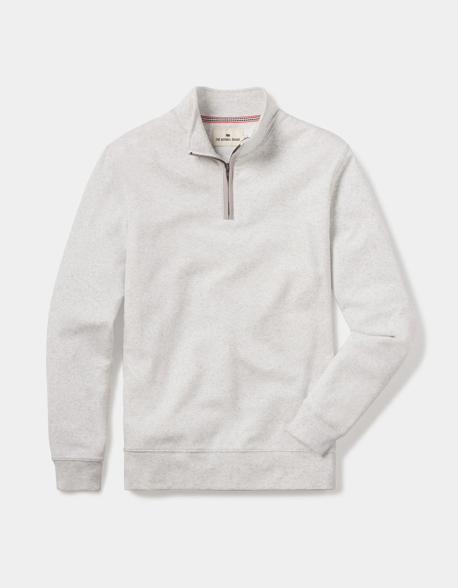 Puremeso Weekend Quarter Zip in Stone - Image 3