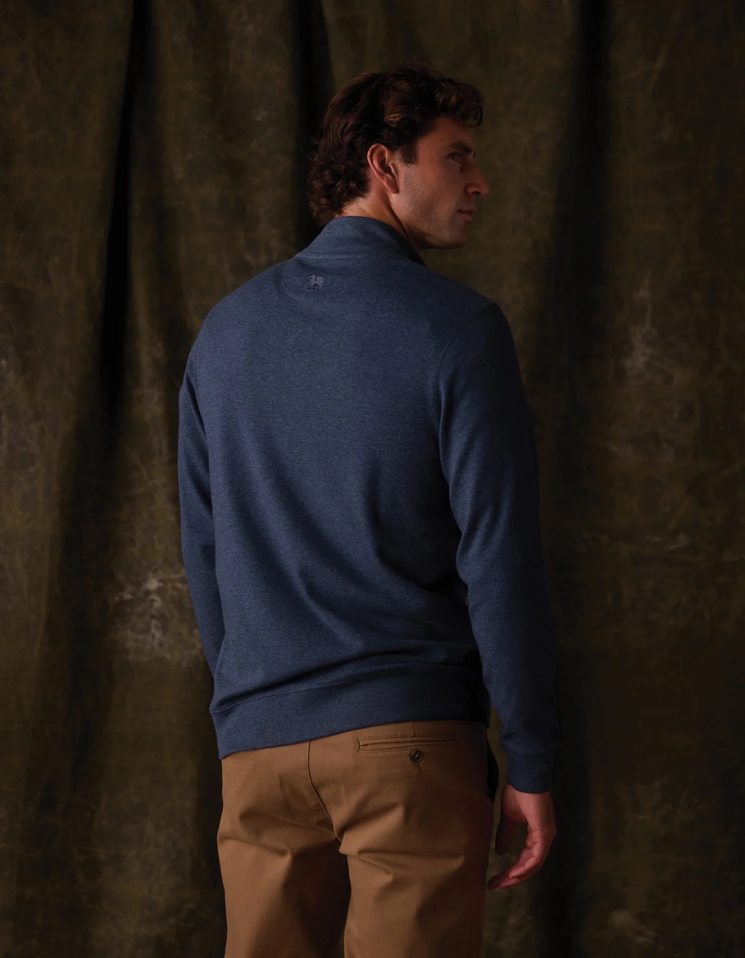 Puremeso Weekend Quarter Zip in Indigo Blue - Image 6