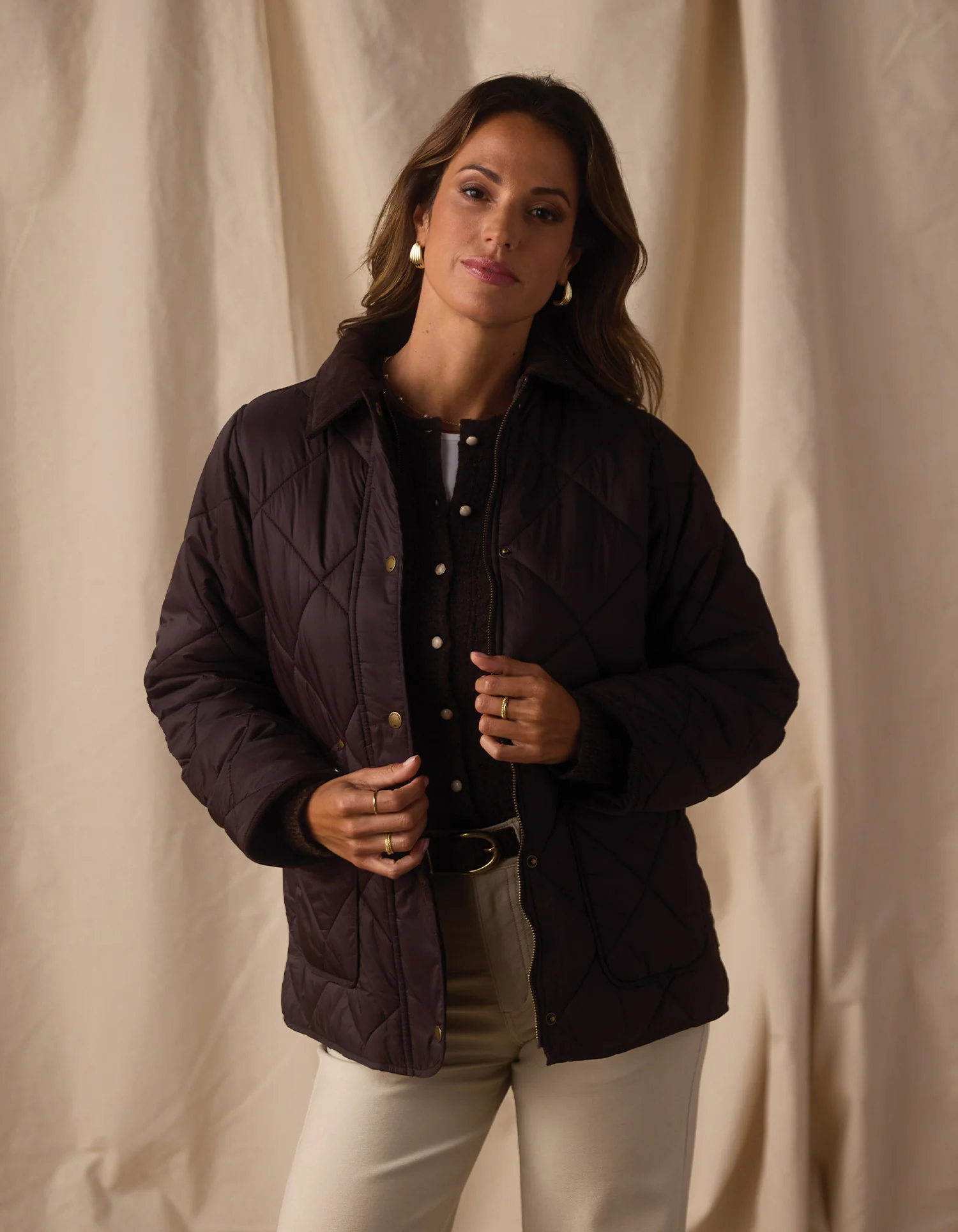 Quilted Liner Jacket in Chestnut - Image 4