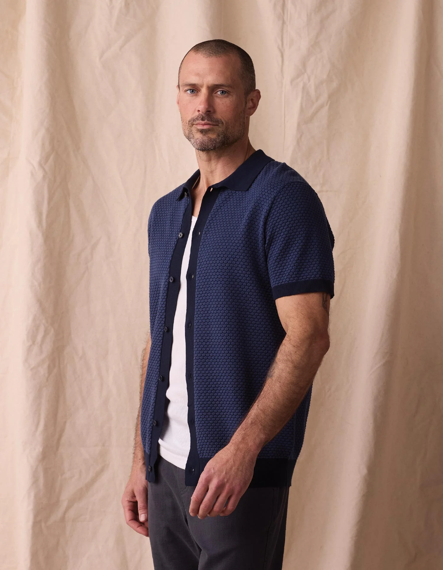 Robles Knit Jacquard Button Up - Image 2
