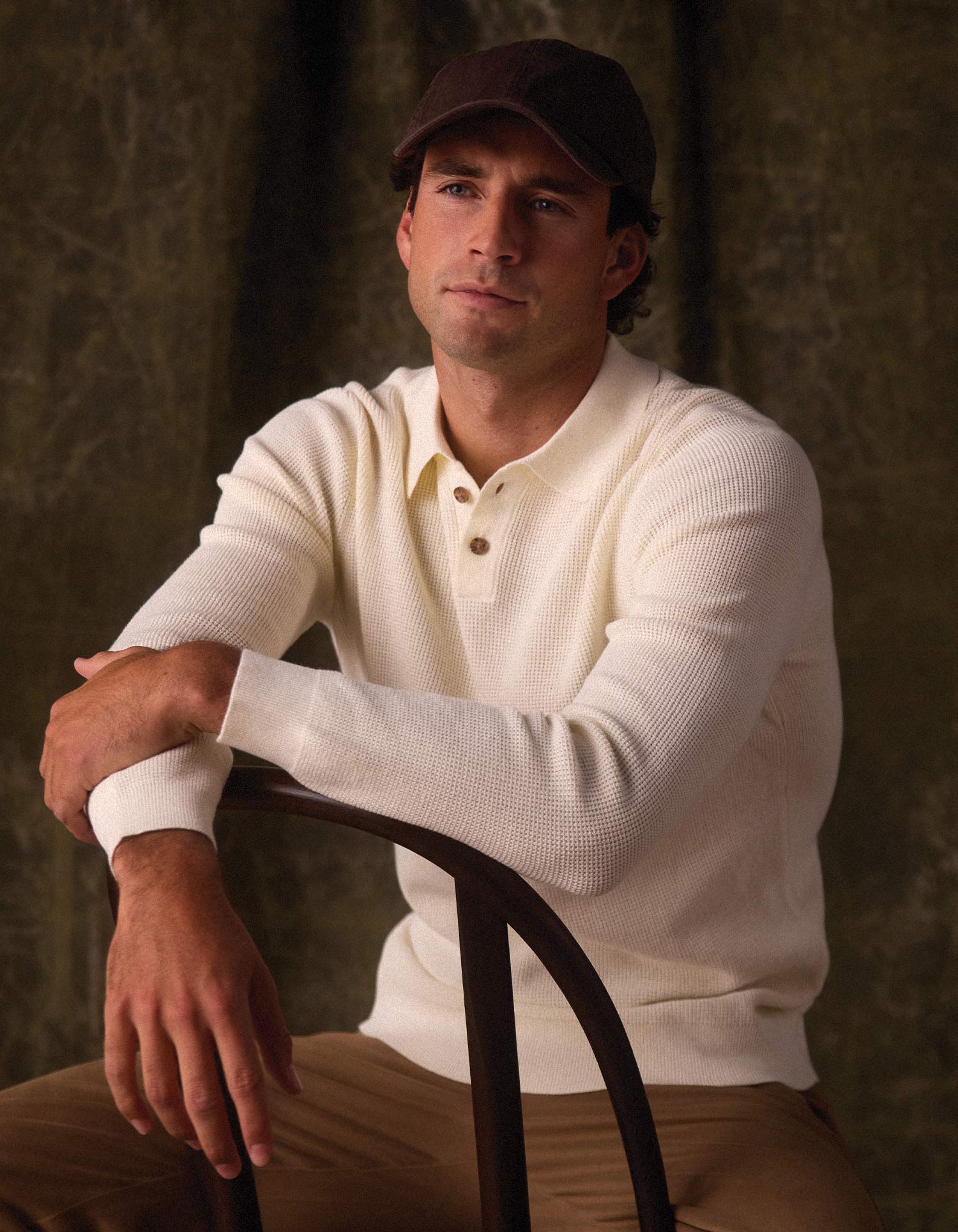 Robles Knit Waffle Stitch Polo - Image 3