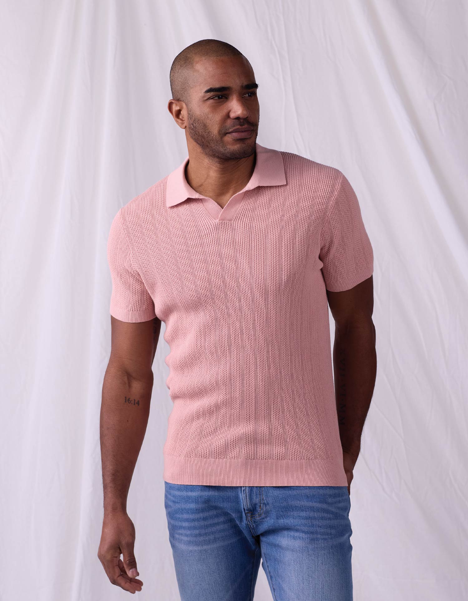 Robles Textured Knit Polo - Image 2