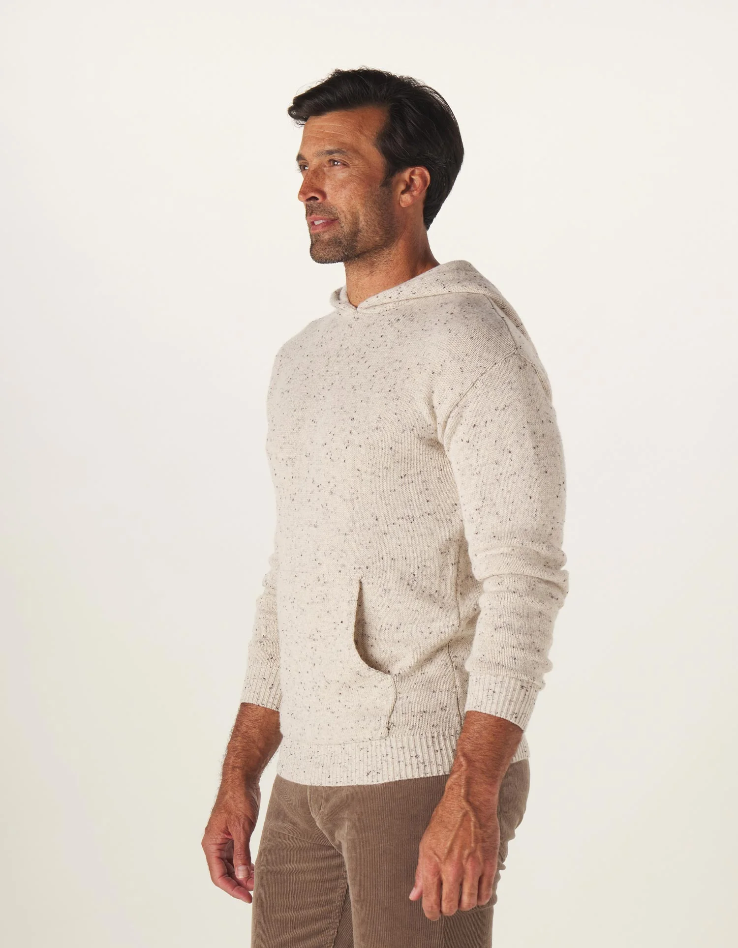 Seawool Nep Hoodie in Cream - Image 4
