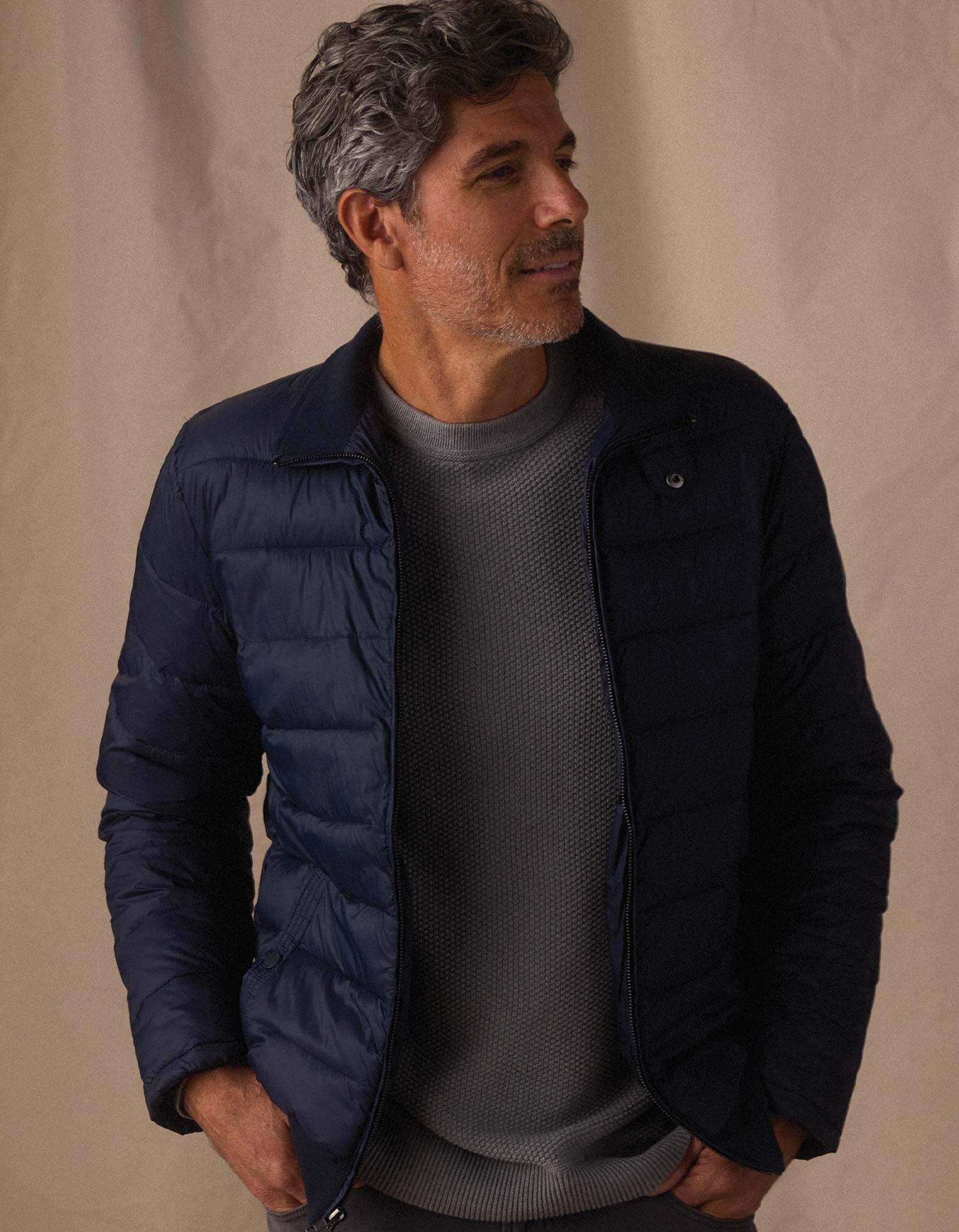 Sportivo Quilted Jacket in Normal Navy - Image 4