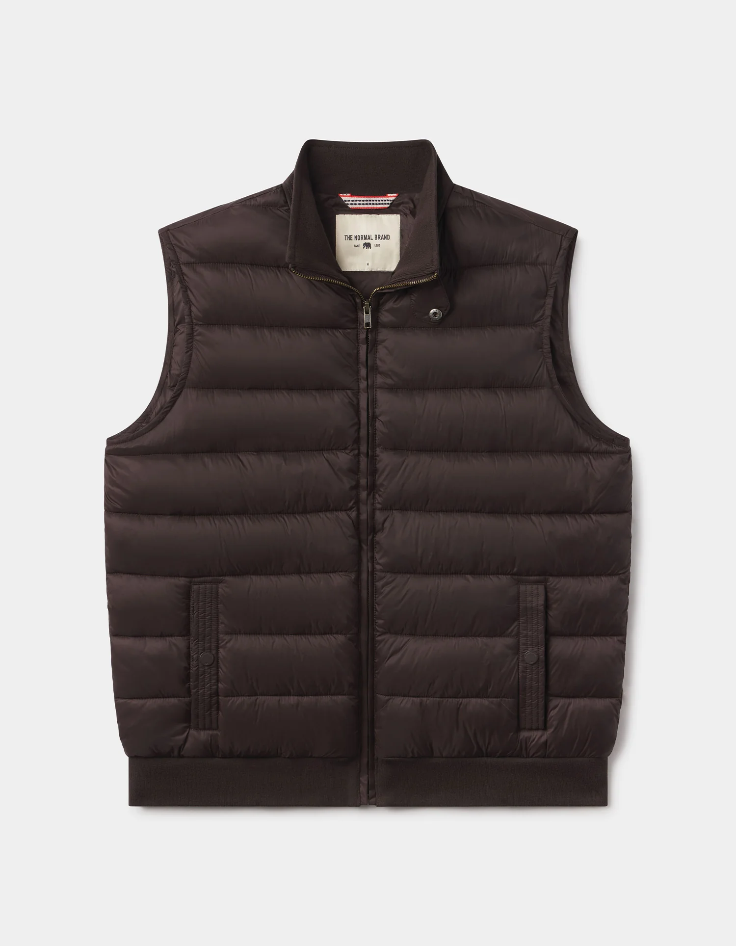 Sportivo Quilted Vest in Dark Brown - Image 2