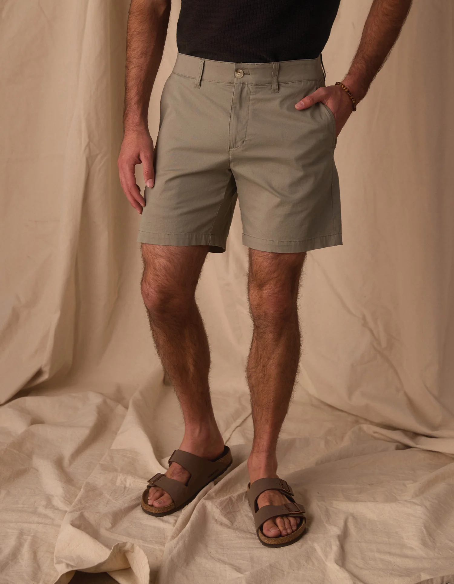 Stretch Chino Short in Moss - Image 4