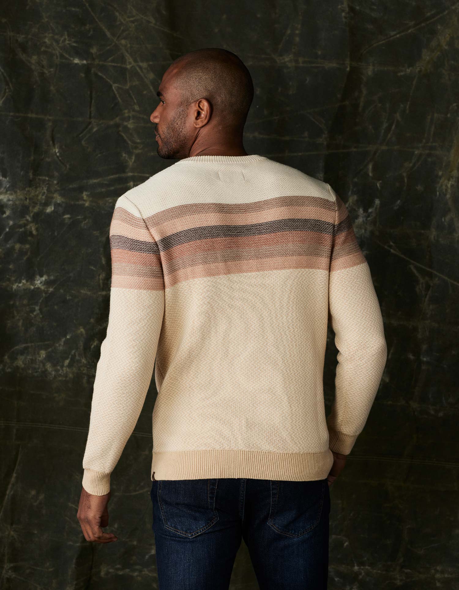 Striped Ski Sweater in Beige Multi - Image 4