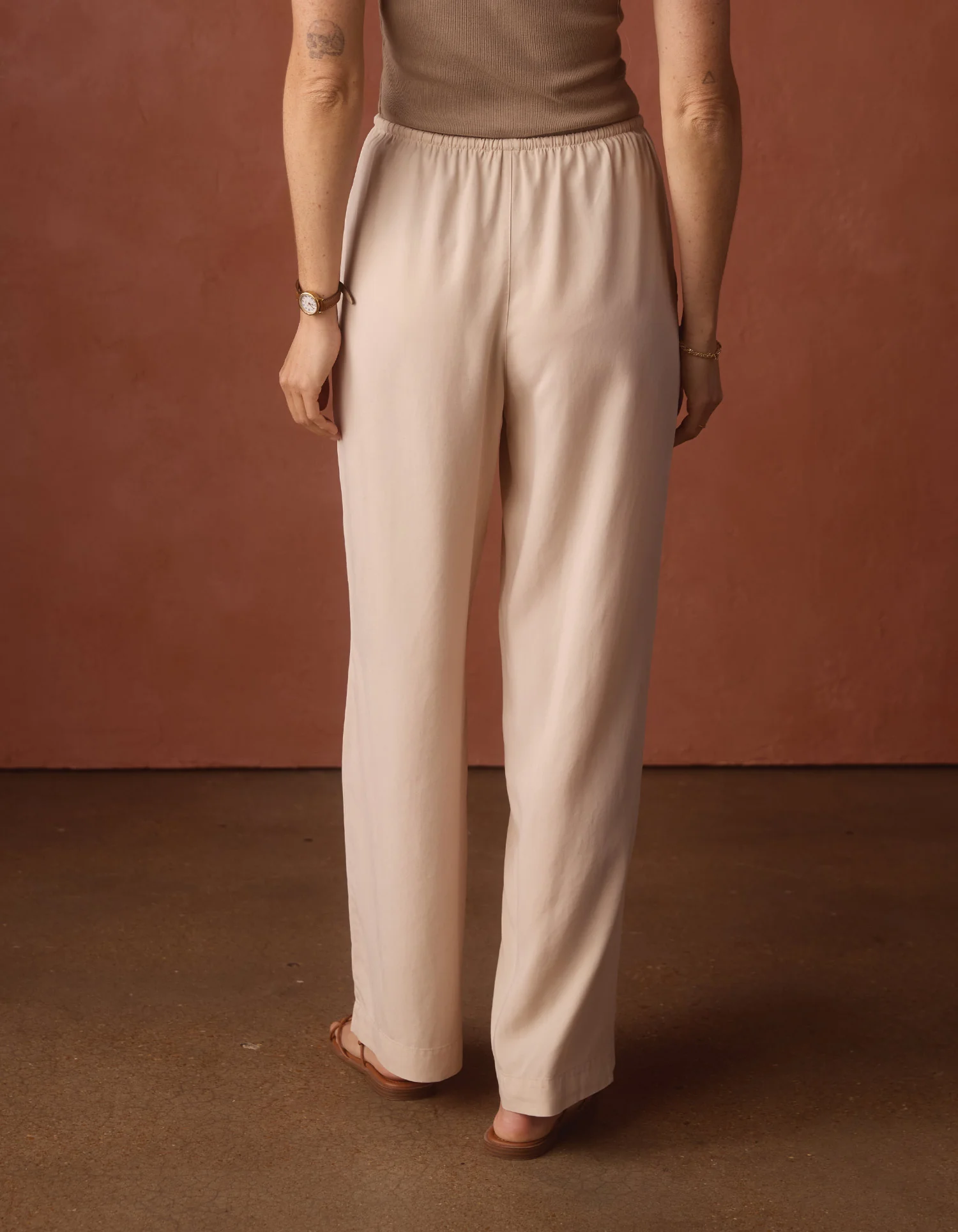 Sueded Costa Drawcord Pant in Birch - Image 7