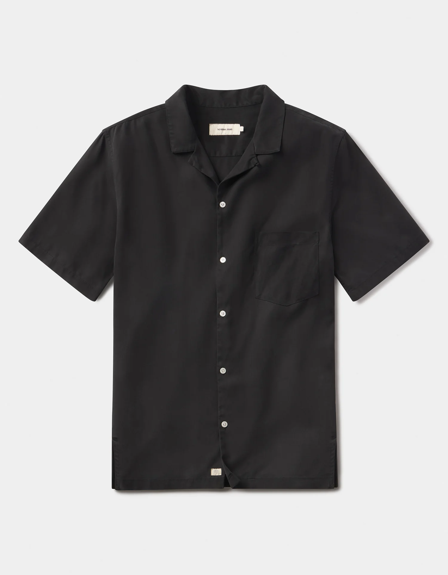 Sueded Costa Resort Shirt in Black - Image 4