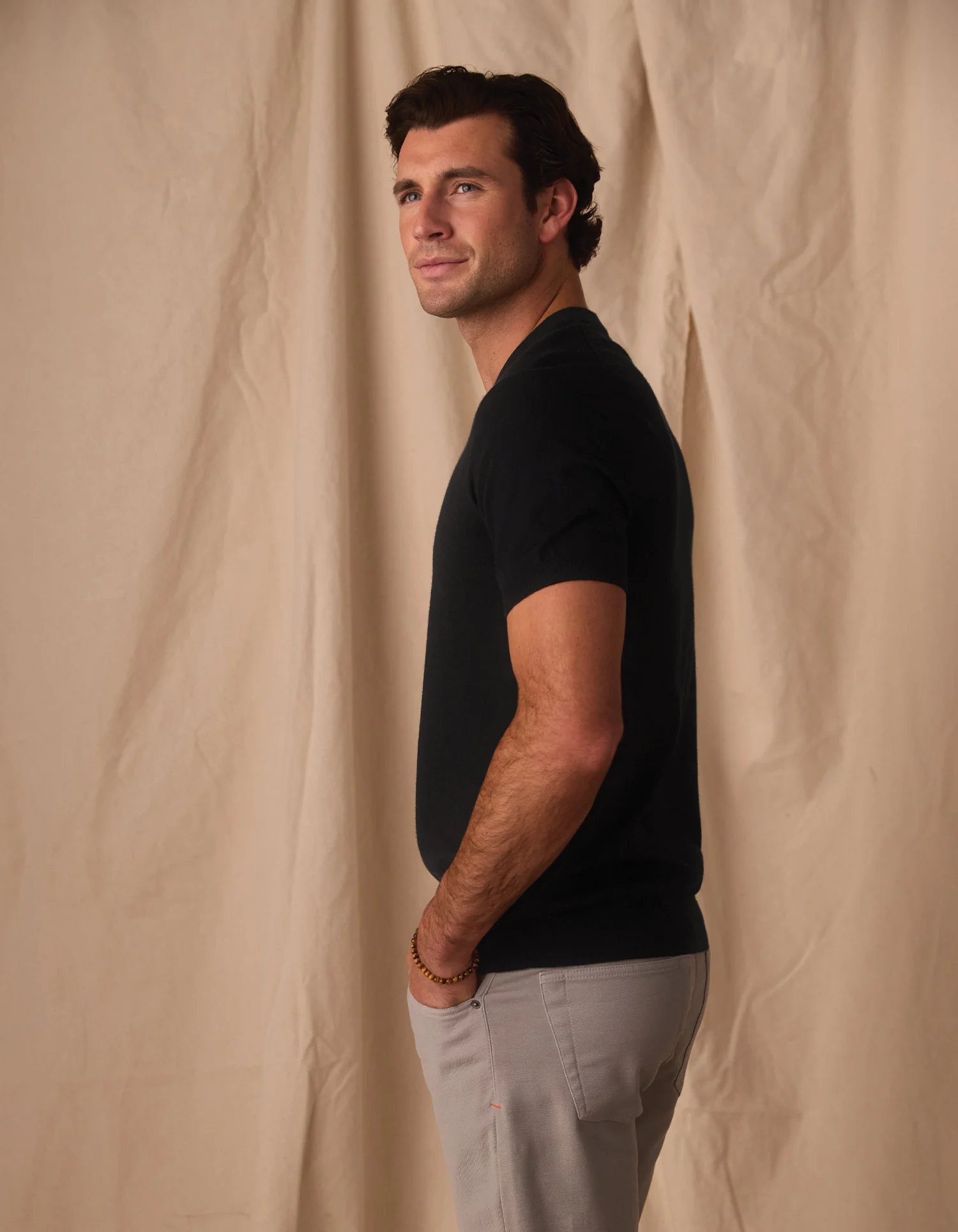 Taylor Sweater Tee in Black - Image 6