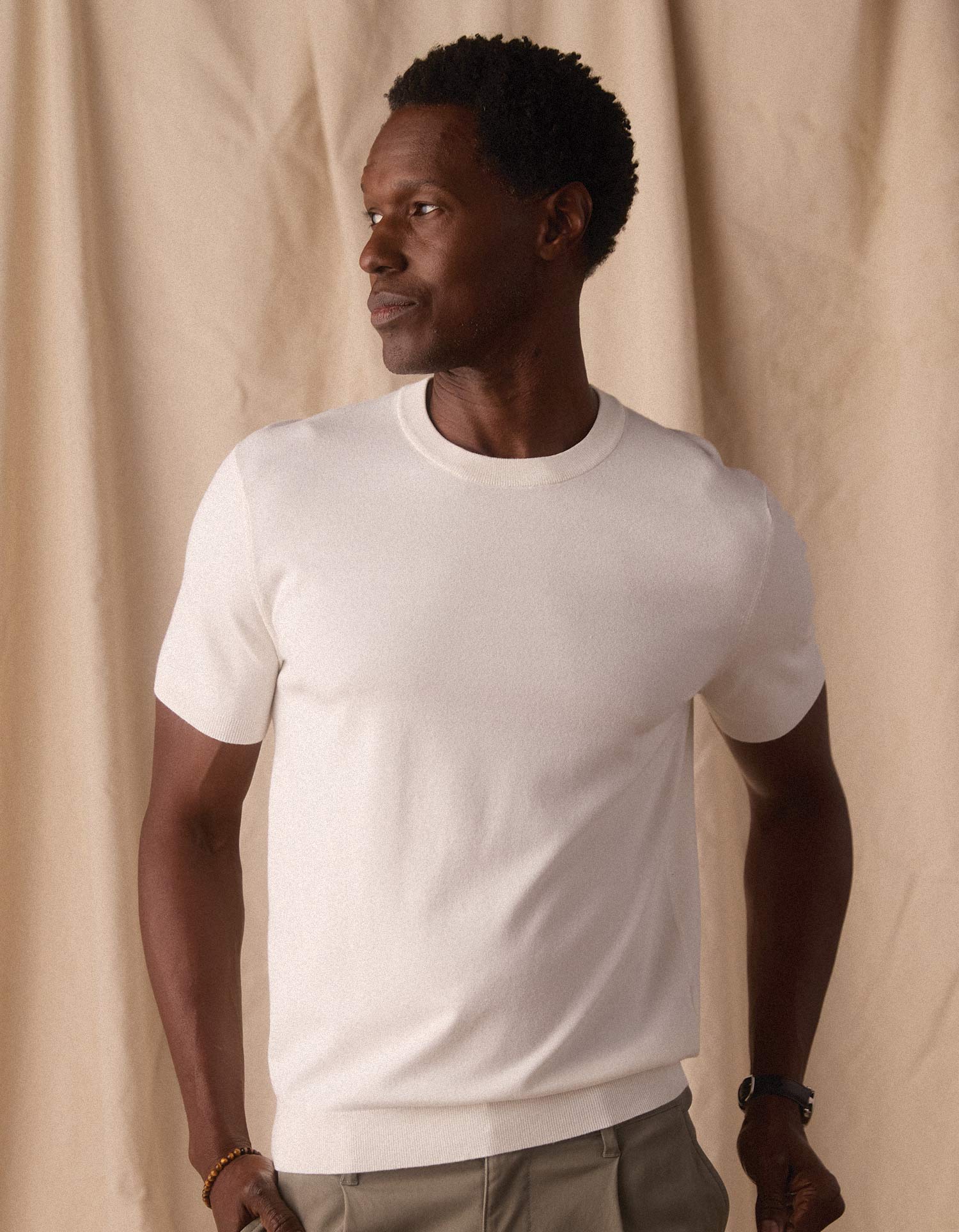 Taylor Sweater Tee in White - Image 3