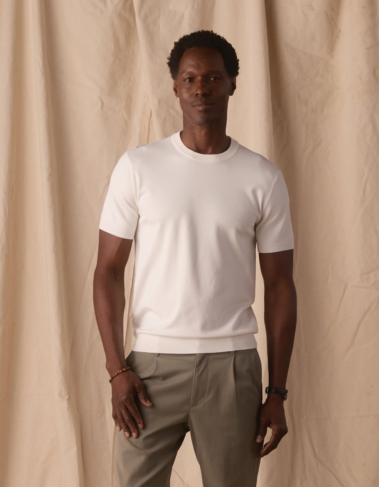 Taylor Sweater Tee in White - Image 5