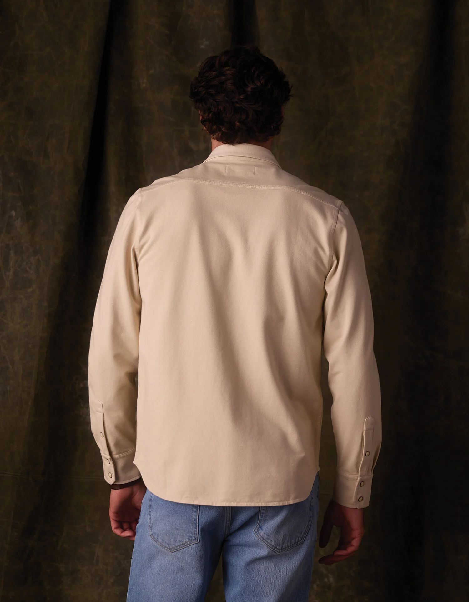 Tentoma Stretch Vintage Button Up in Bone - Image 5