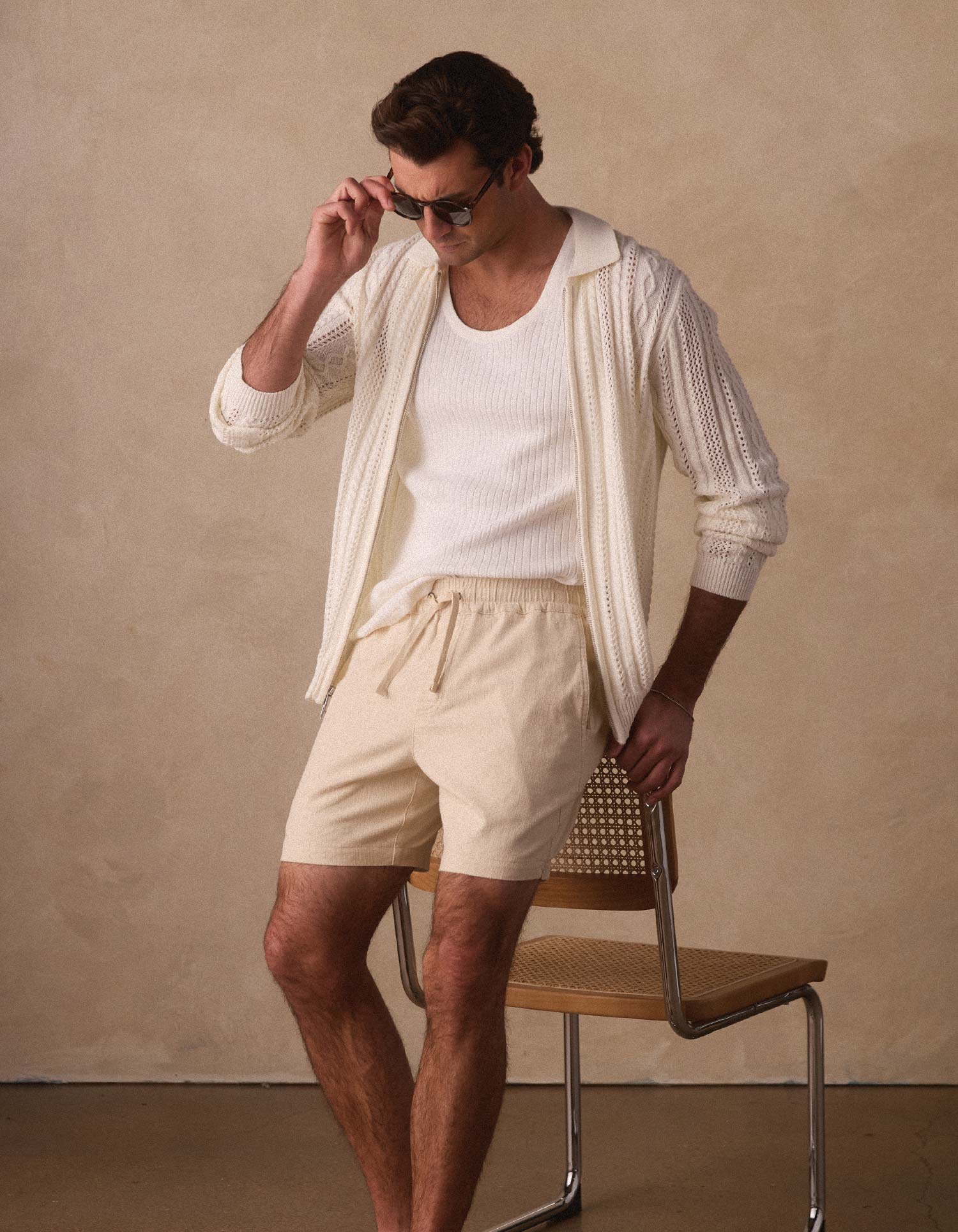 Texstretch Summer Short in Light Khaki - Image 3